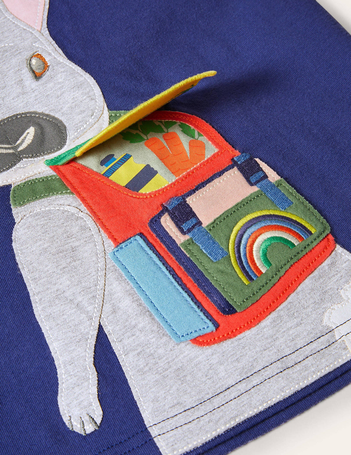 Travelling Animals T-shirt-Starboard Blue Bunny-3