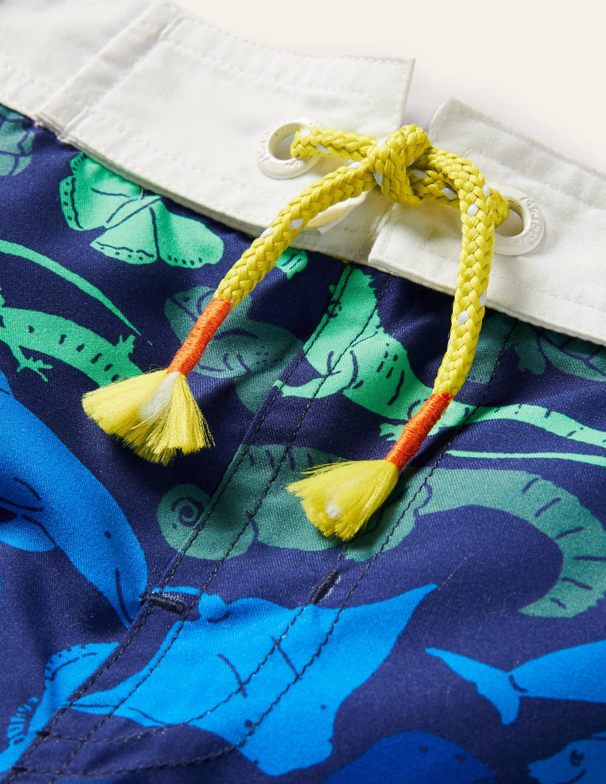 Printed Surf Shorts-Starboard Blue Rainbow Animals-3