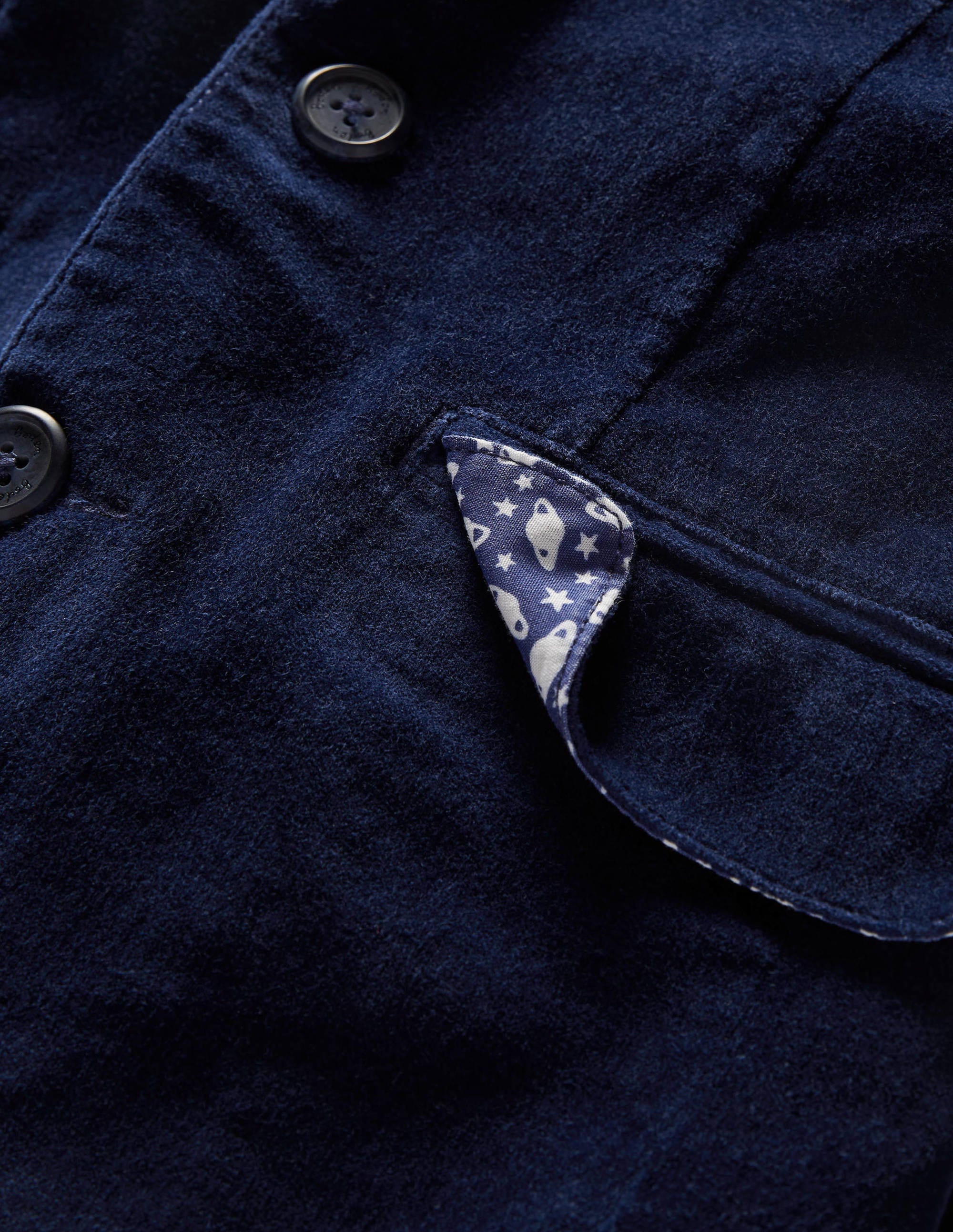 Velvet Party Blazer-College Navy - Image 3