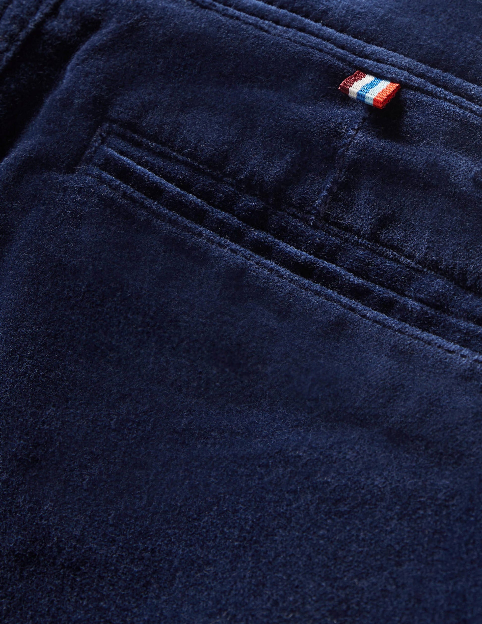 Smart Velvet Pants-College Navy-3