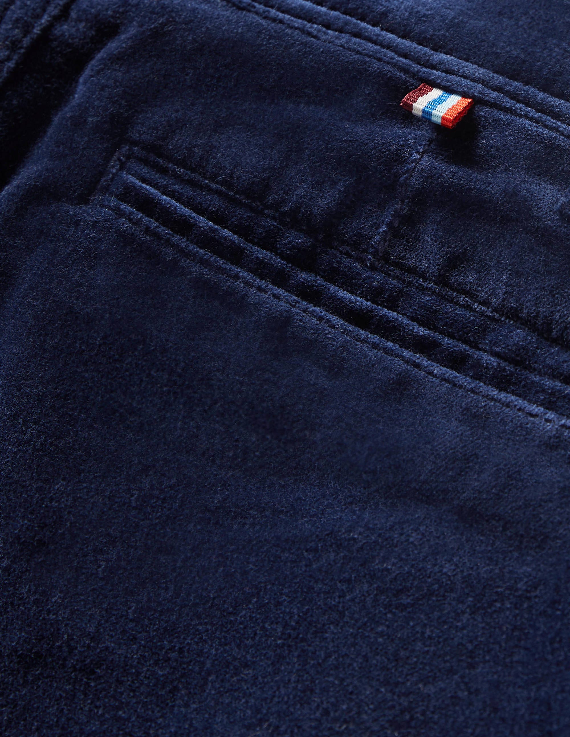 Smart Velvet Pants-College Navy - Image 3