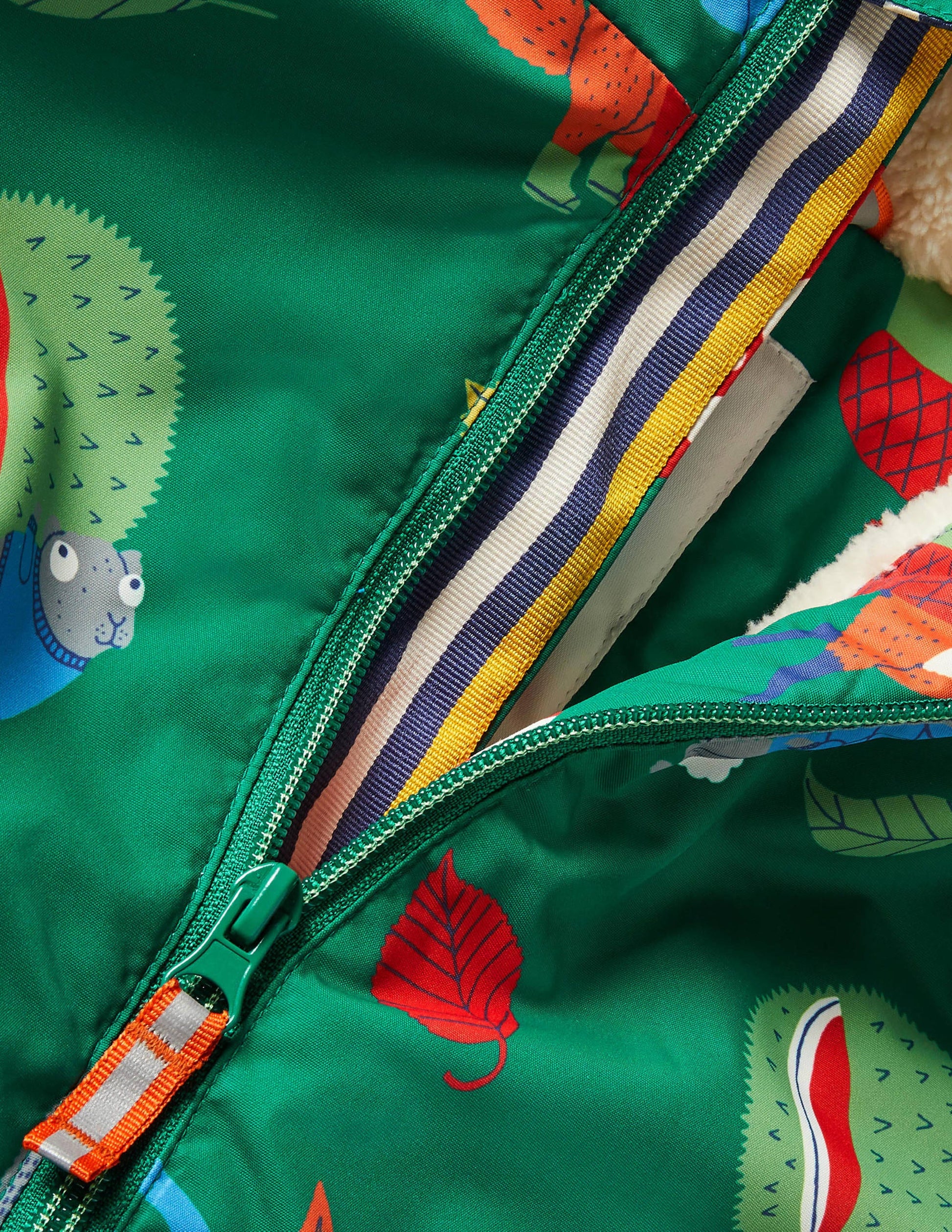 Cosy Sherpa-lined Anorak-Forest Green Bonkers Conkers-3