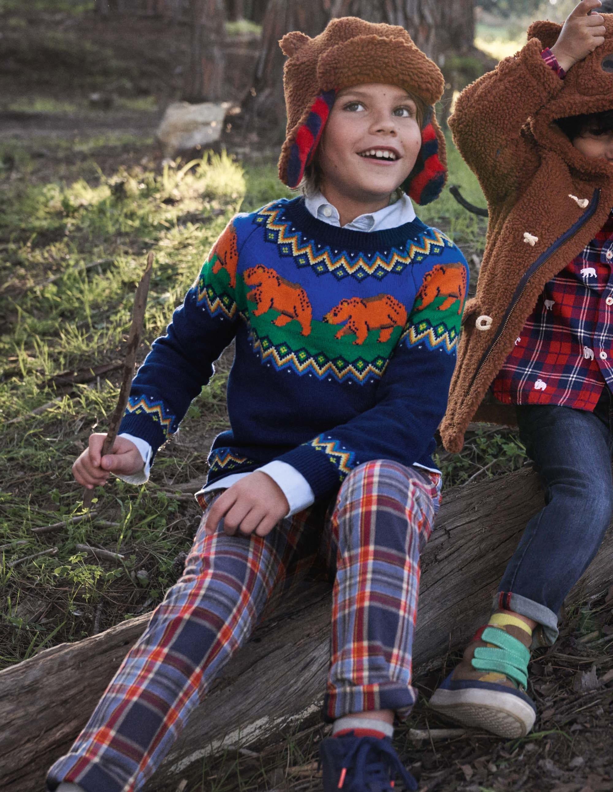 Fair Isle Crew Sweater-College Navy Bears - Image 4