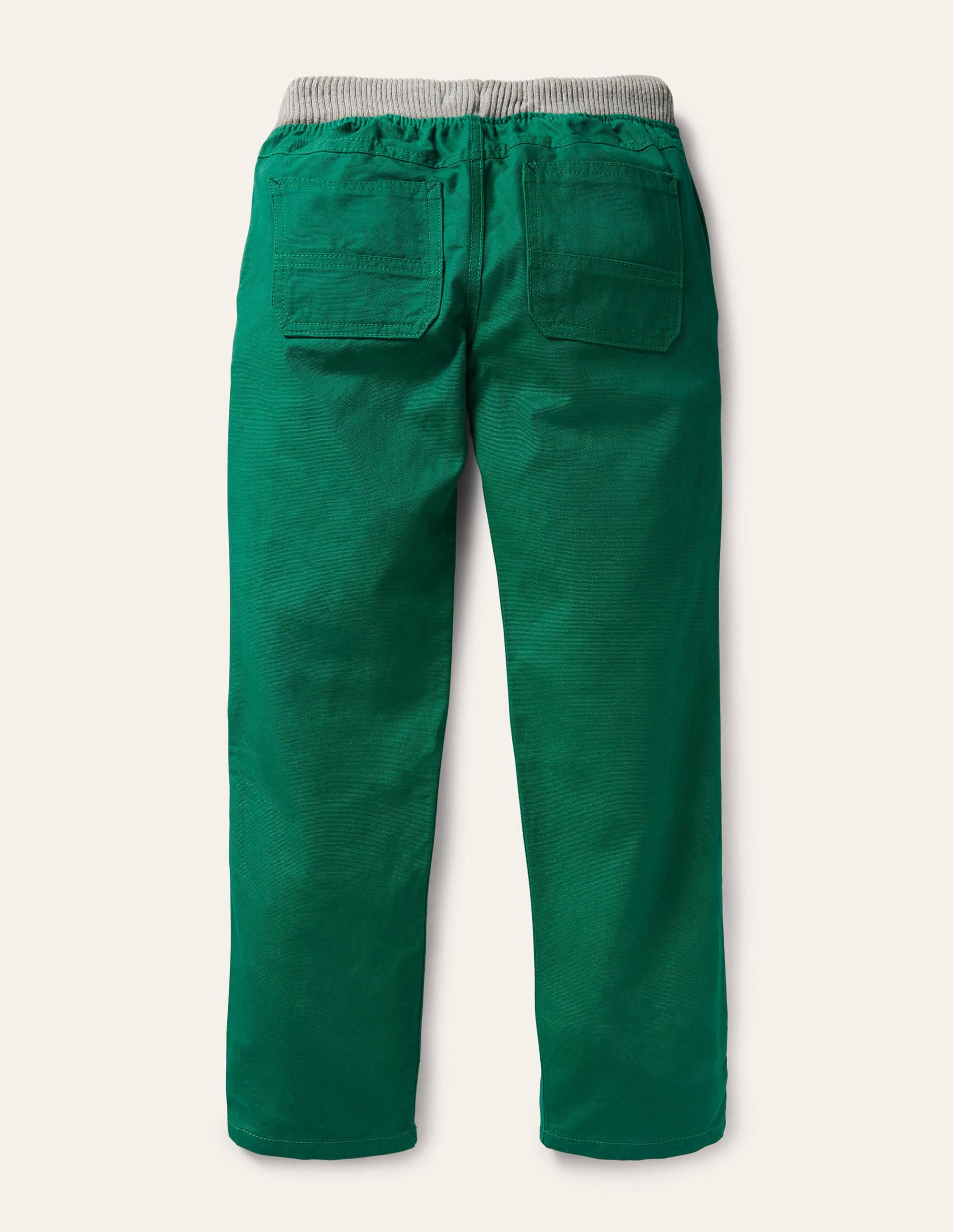 Appliqué Pull-on Pants-Forest Green Woodland - Image 2