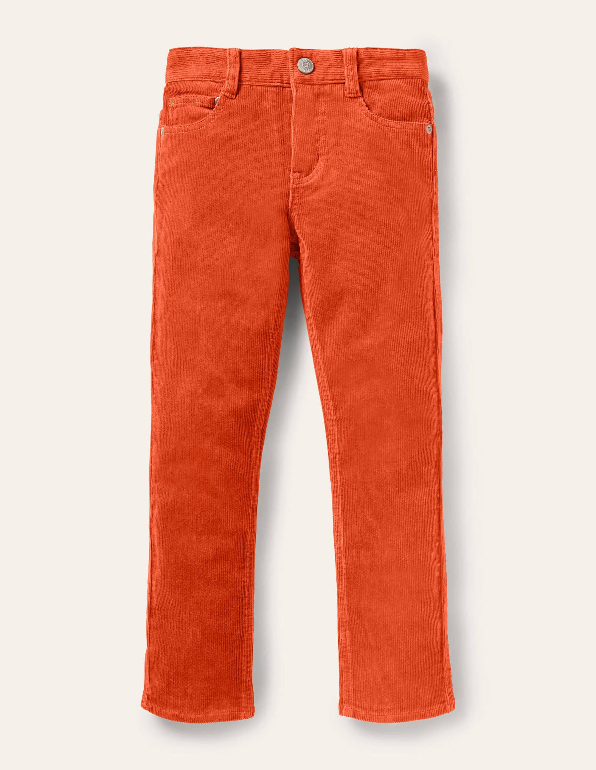 Slim Cord Stretch Pants-Autumn Maple Orange - Image 1