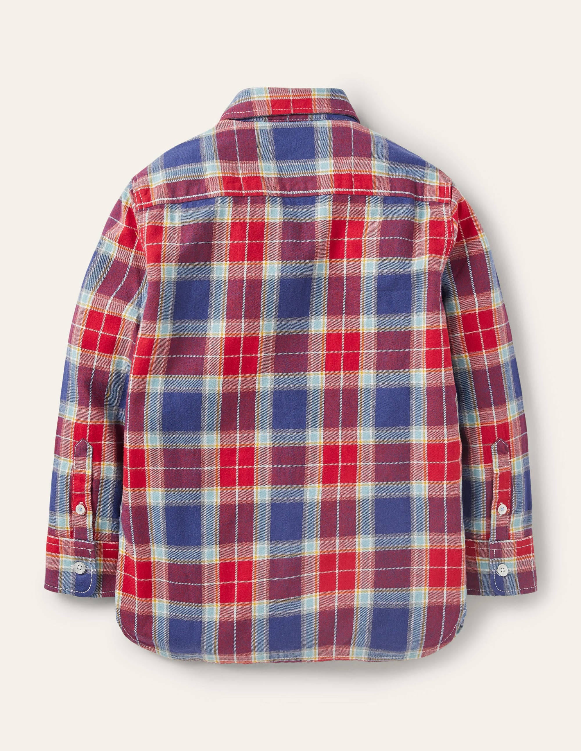 Cosy Brushed Check Shirt-Rockabilly Red/Starboard Blue - Image 2
