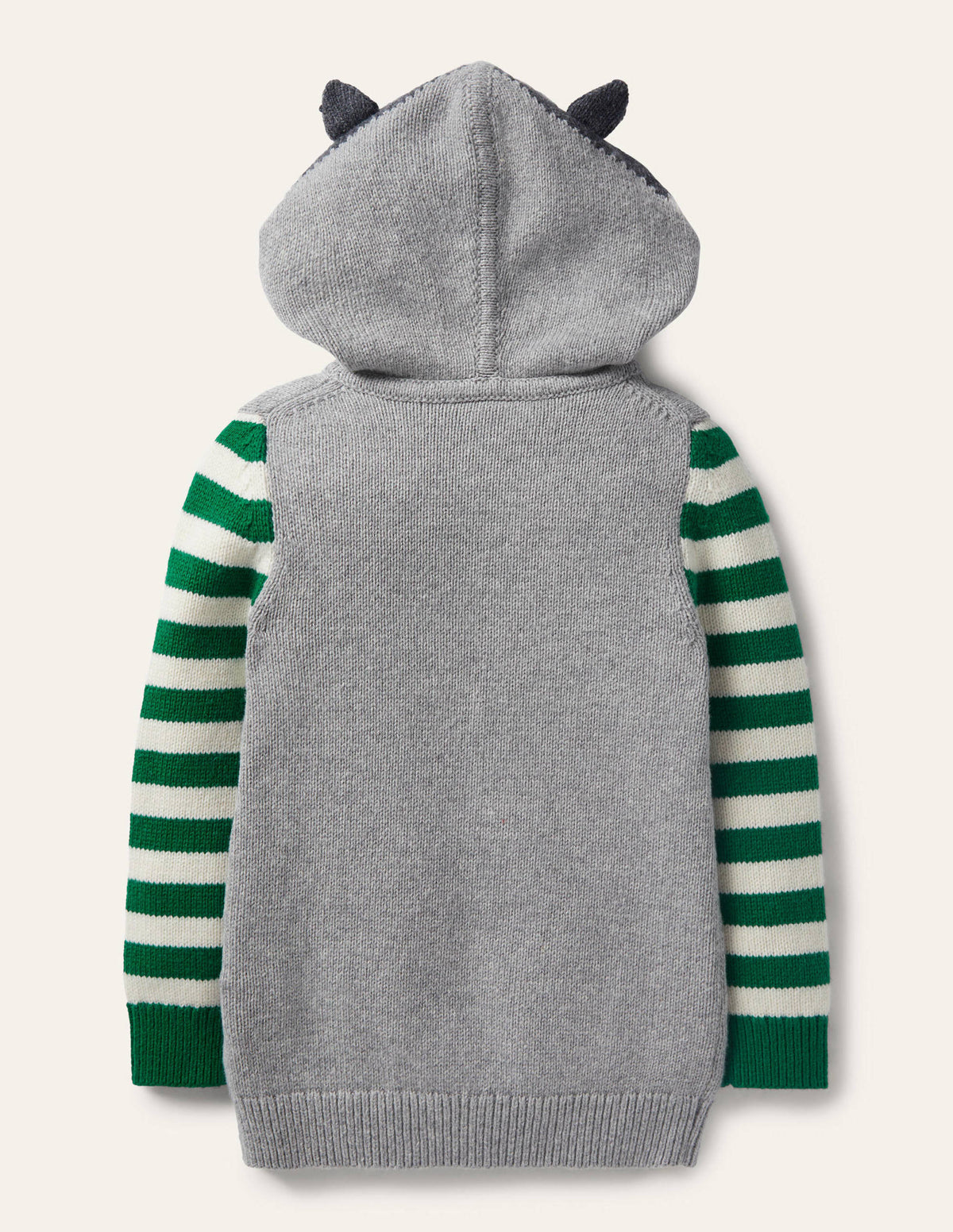 Woodland Knitted Hoodie-Grey Marl Badger - Image 2