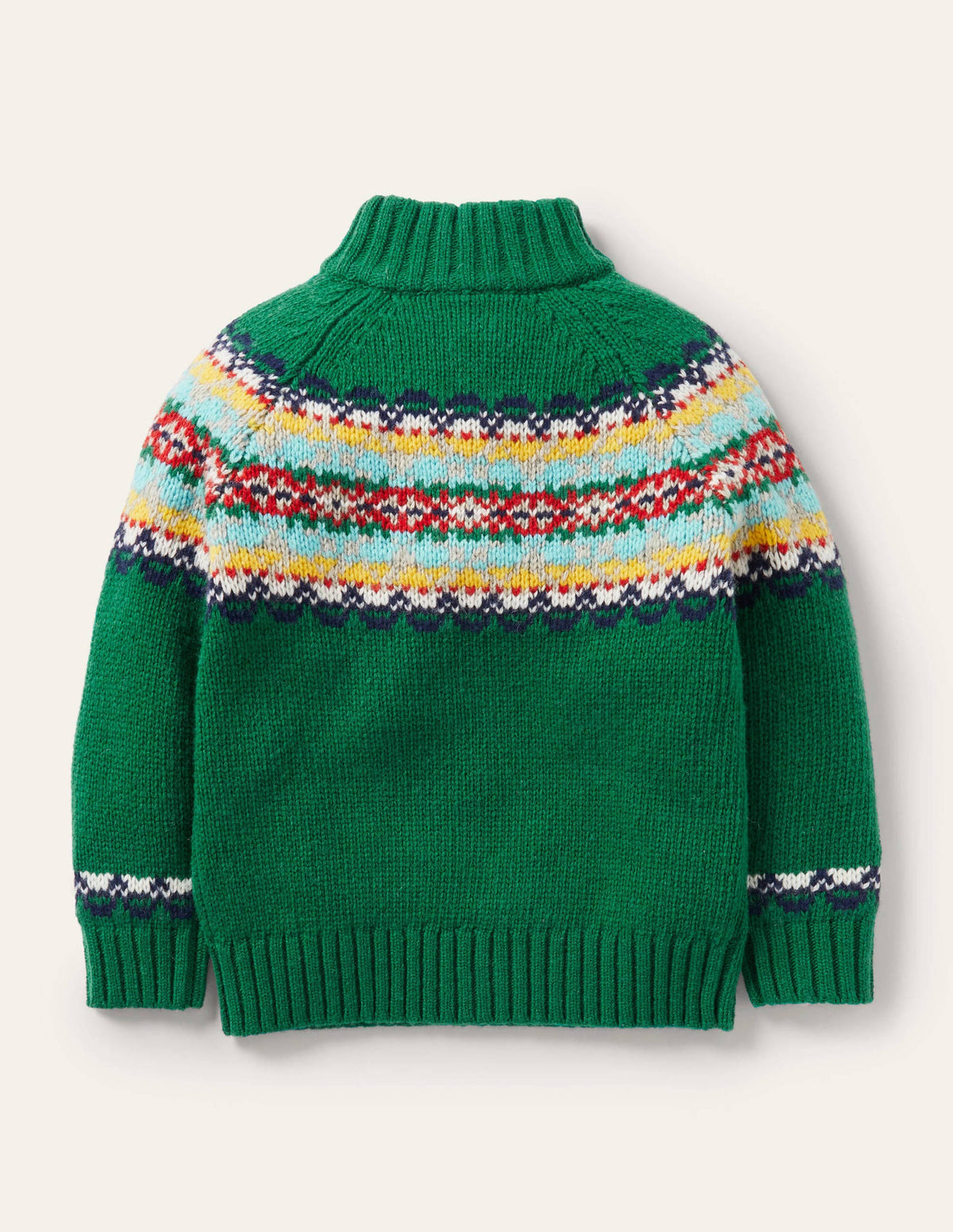 Half-zip sweater-Highland Green Fair Isle-2
