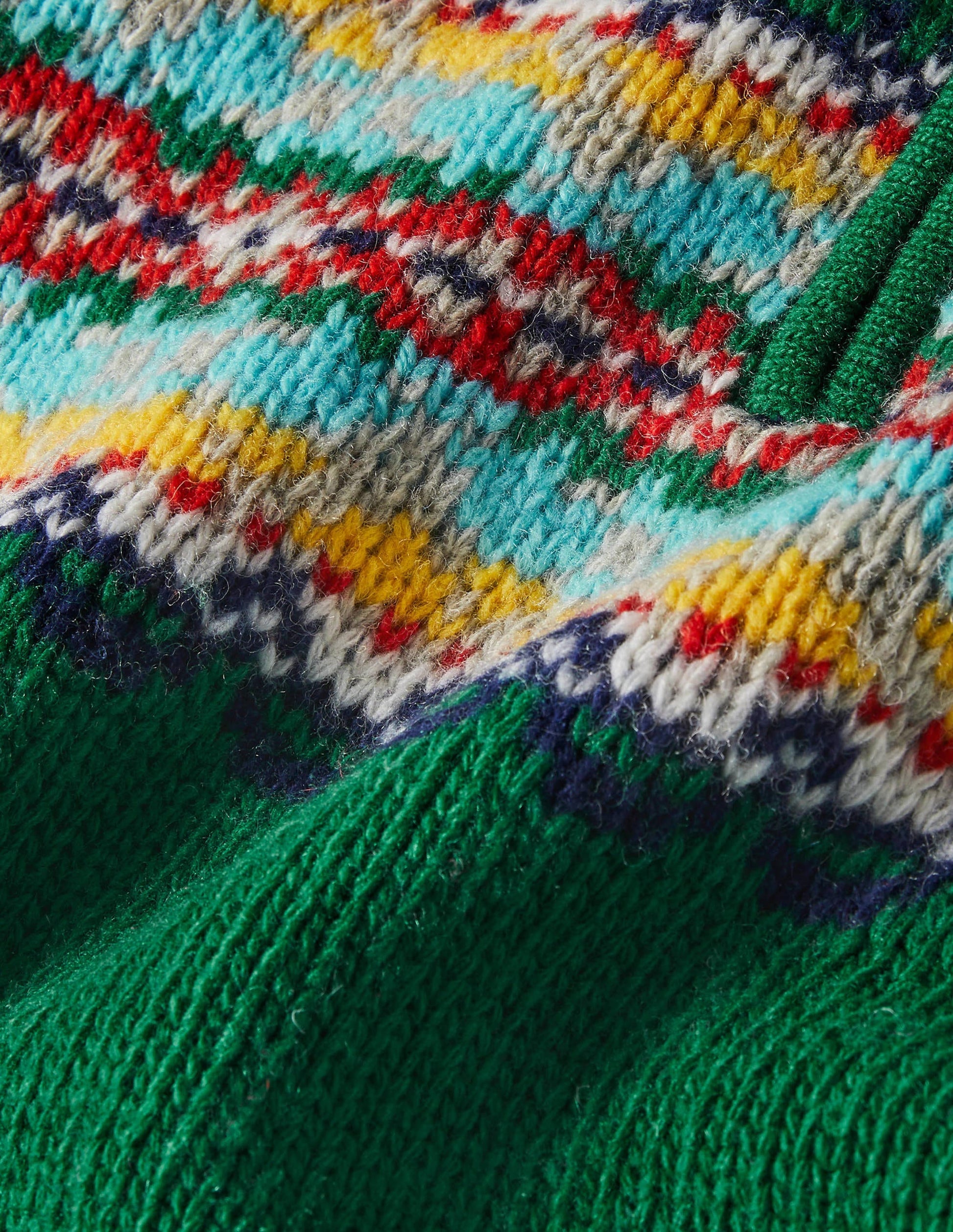 Half-zip sweater-Highland Green Fair Isle-3