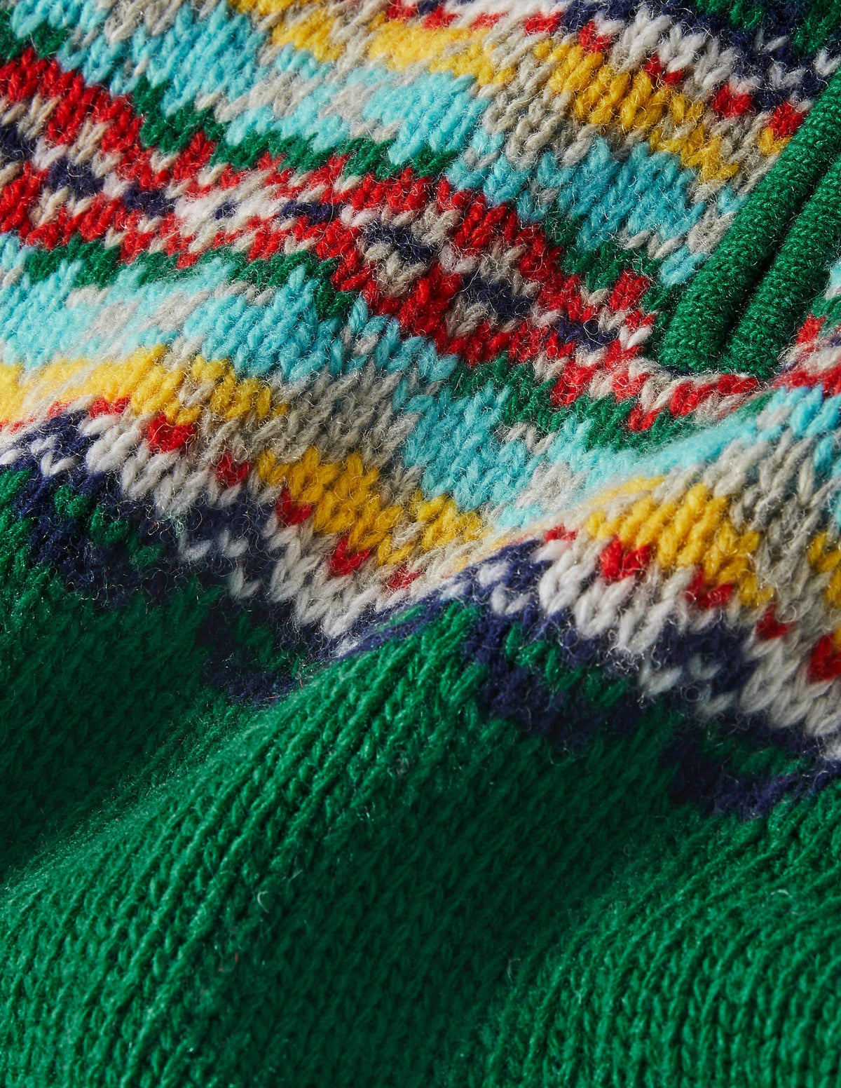 Half-zip sweater-Highland Green Fair Isle - Image 3