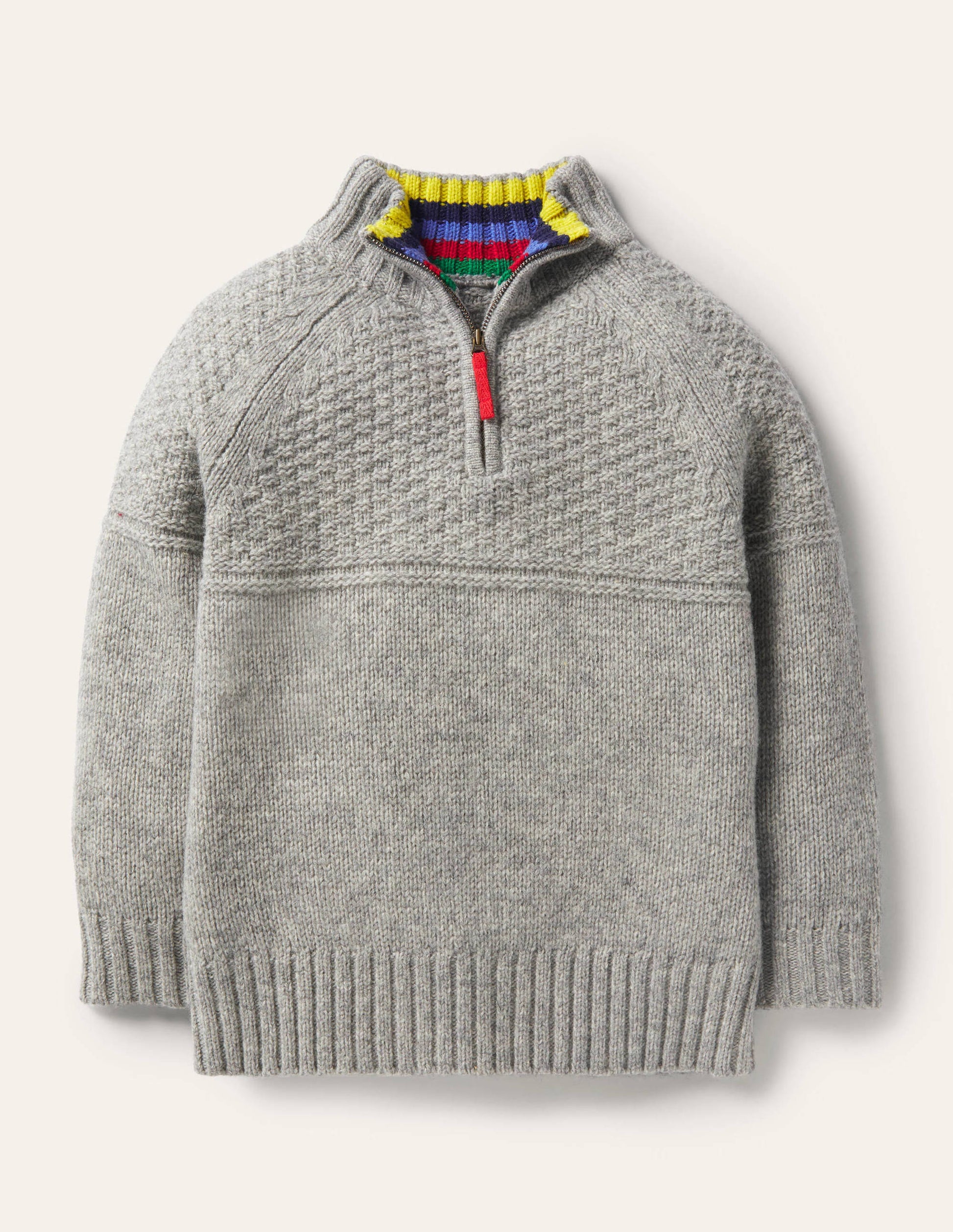 Half-zip sweater-Grey Marl-1