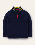 Half-zip sweater-College Navy