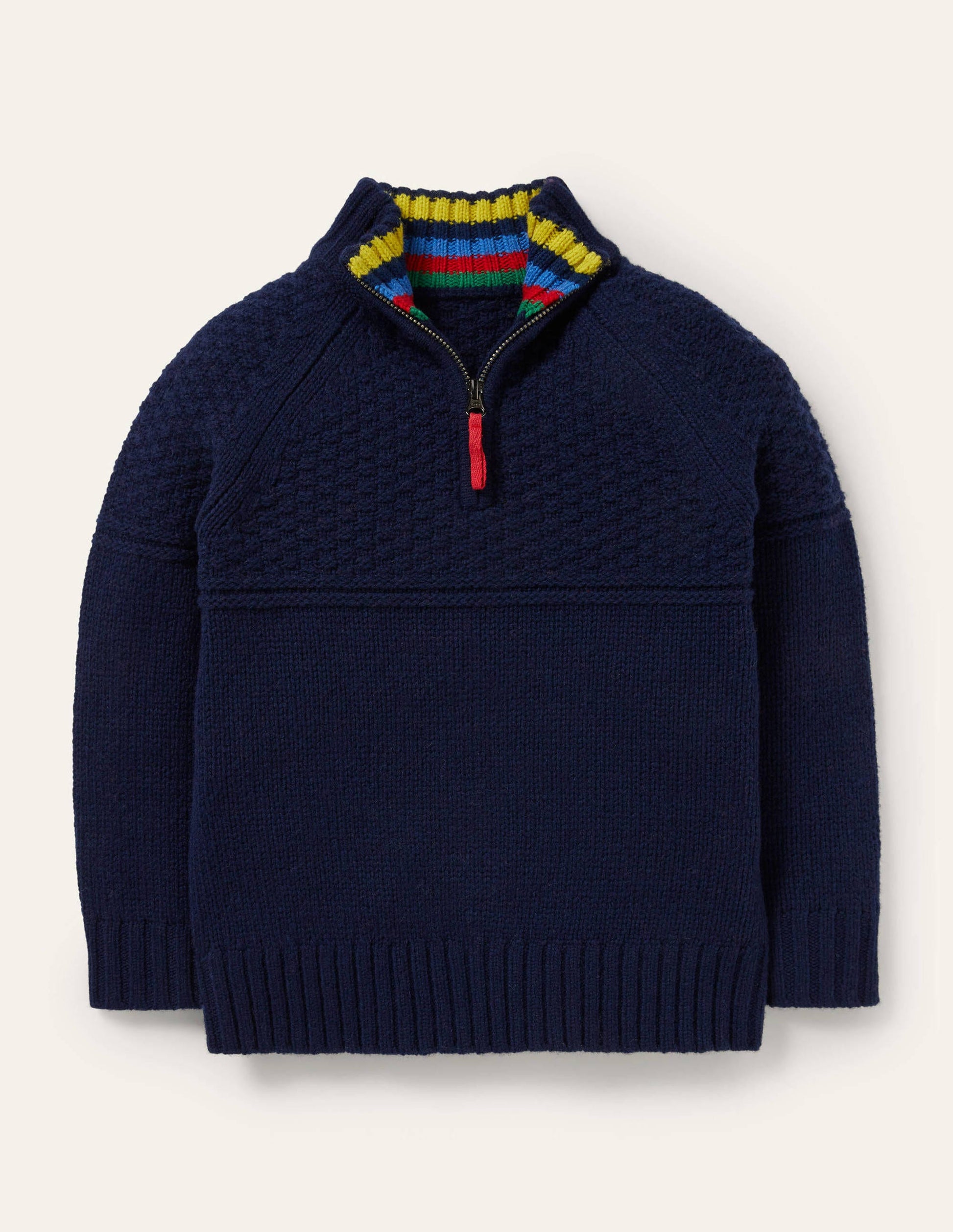 Half-zip sweater-College Navy-1