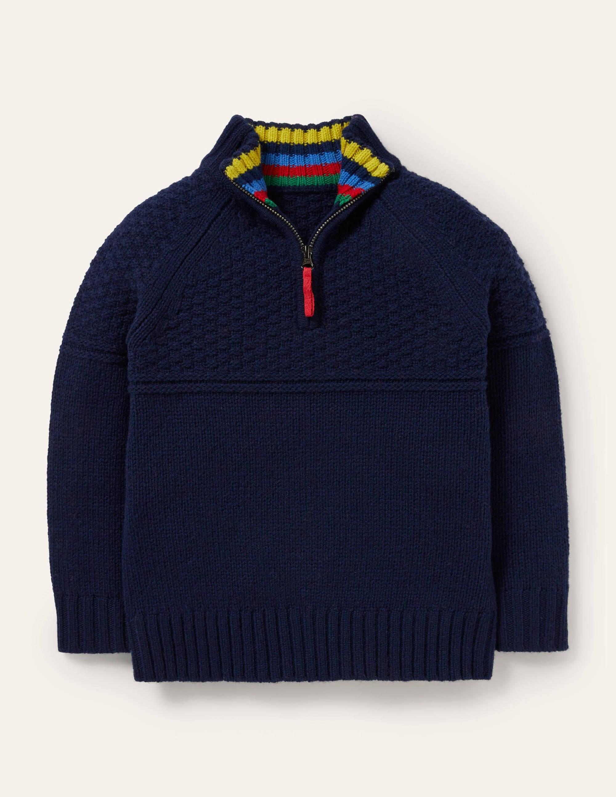 Half-zip sweater-College Navy - Image 1