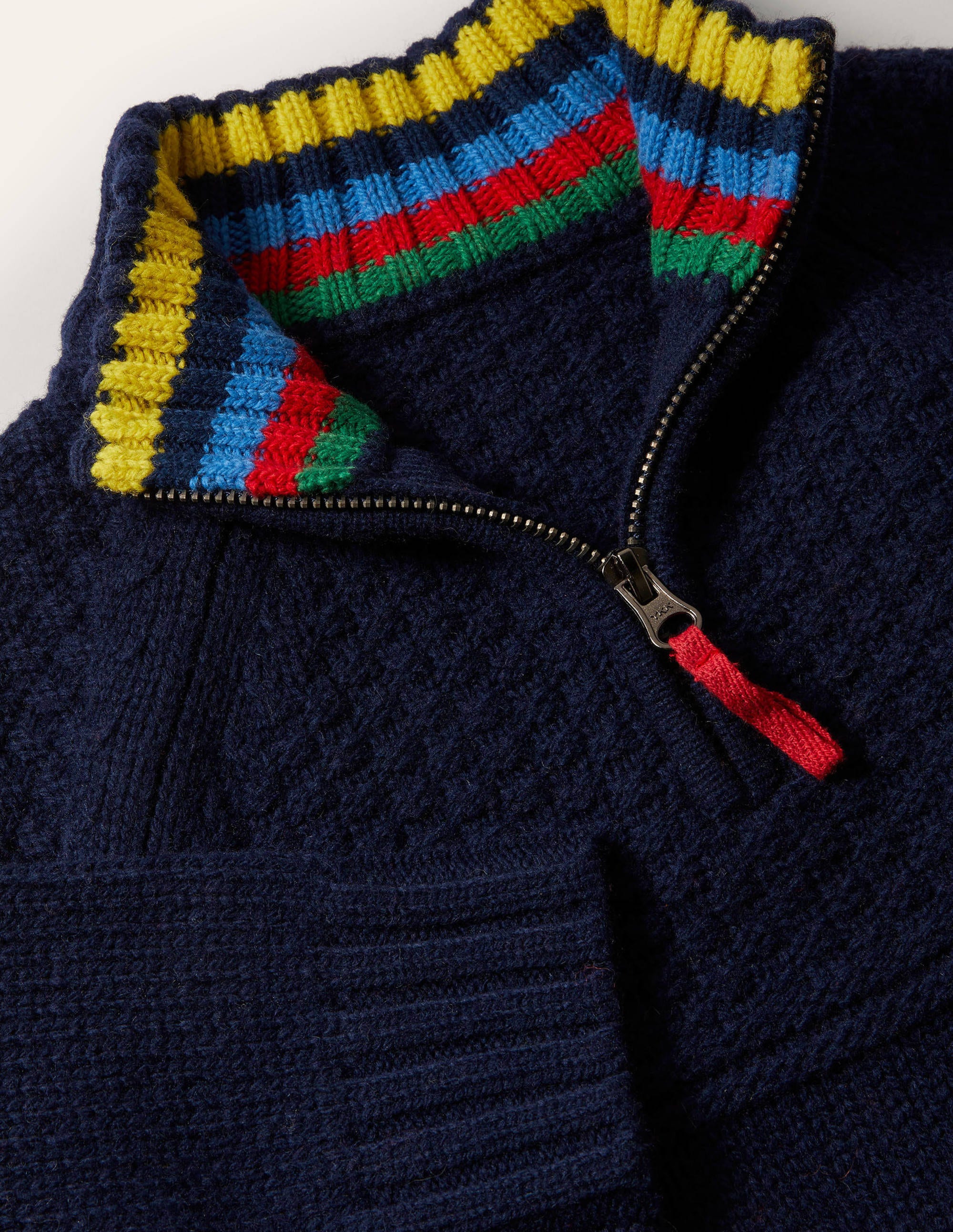 Half-zip sweater-College Navy - Image 3