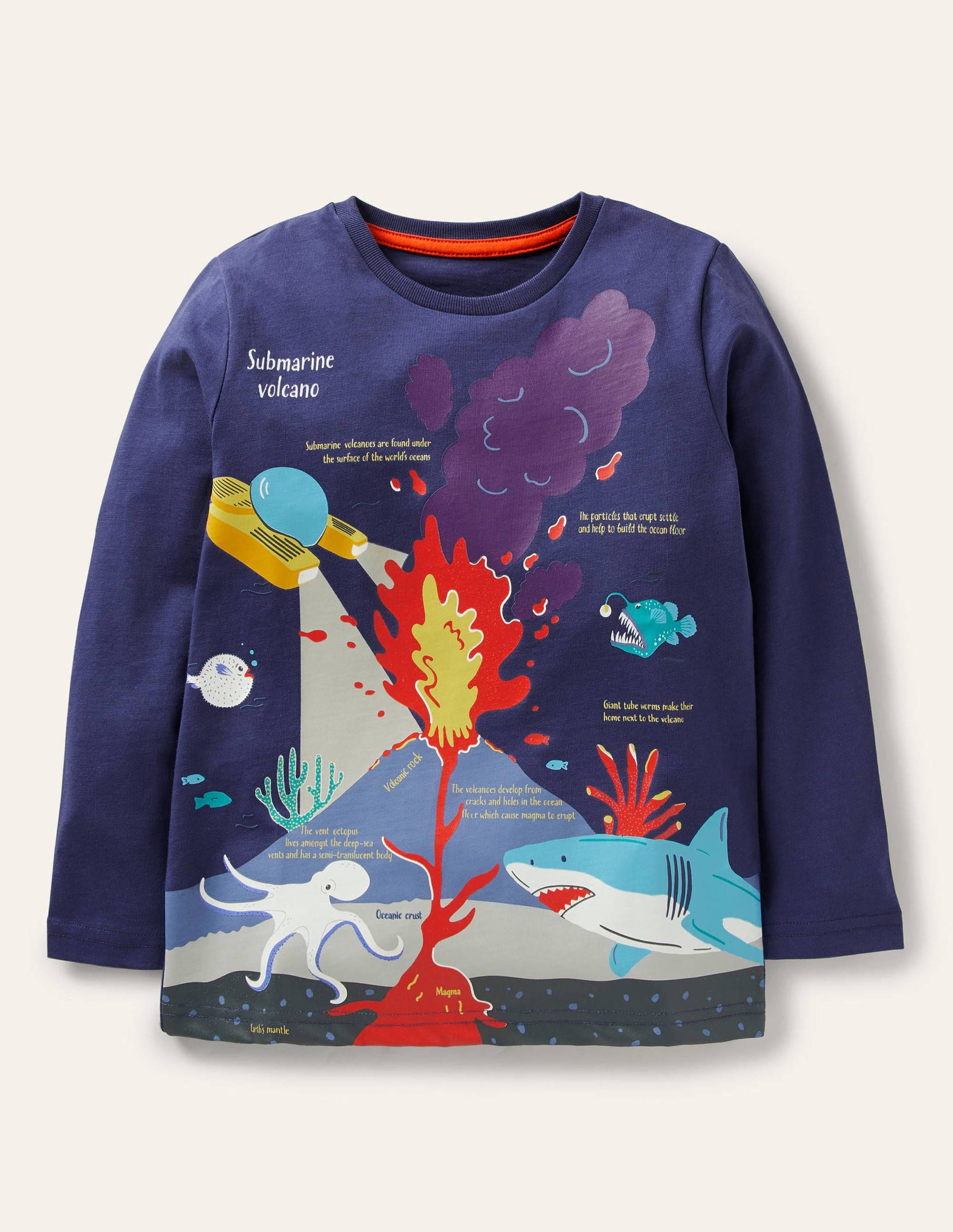 Glowing Scene T-shirt-Starboard Blue Water Volcano-1