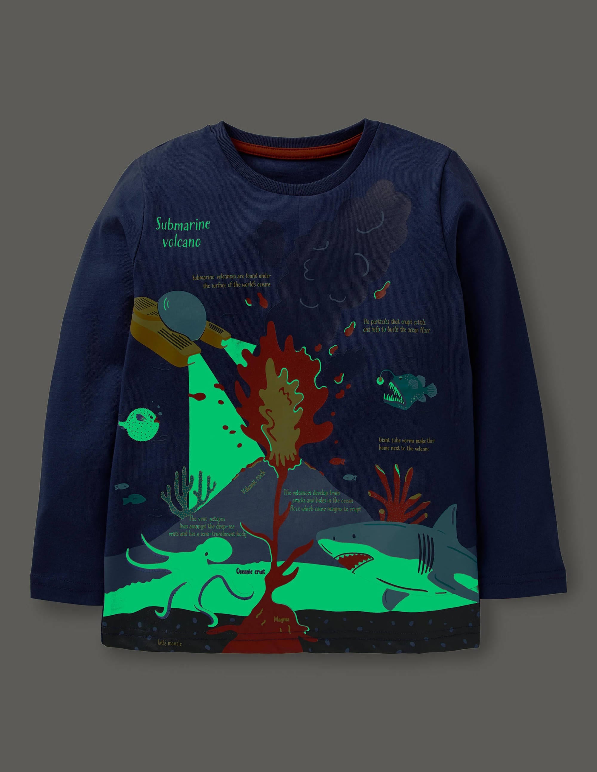 Glowing Scene T-shirt-Starboard Blue Water Volcano - Image 4