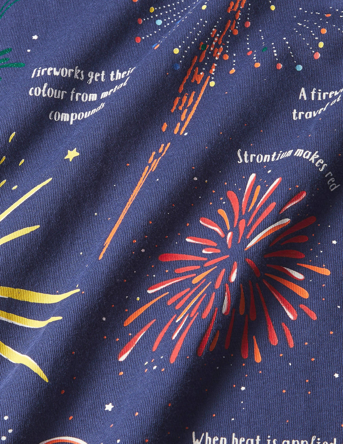 Glowing Magical T-shirt-College Navy Fireworks-3