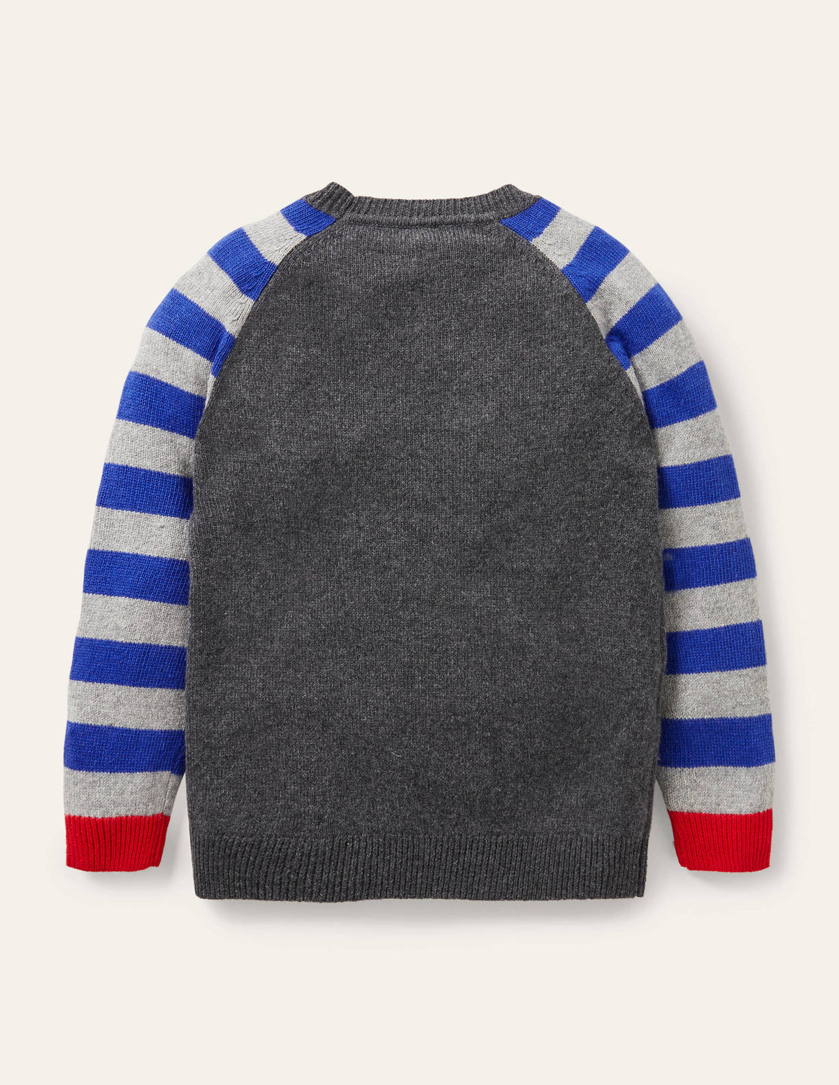 Winter Animal Crew Jumper-Charcoal Marl Wolf-2