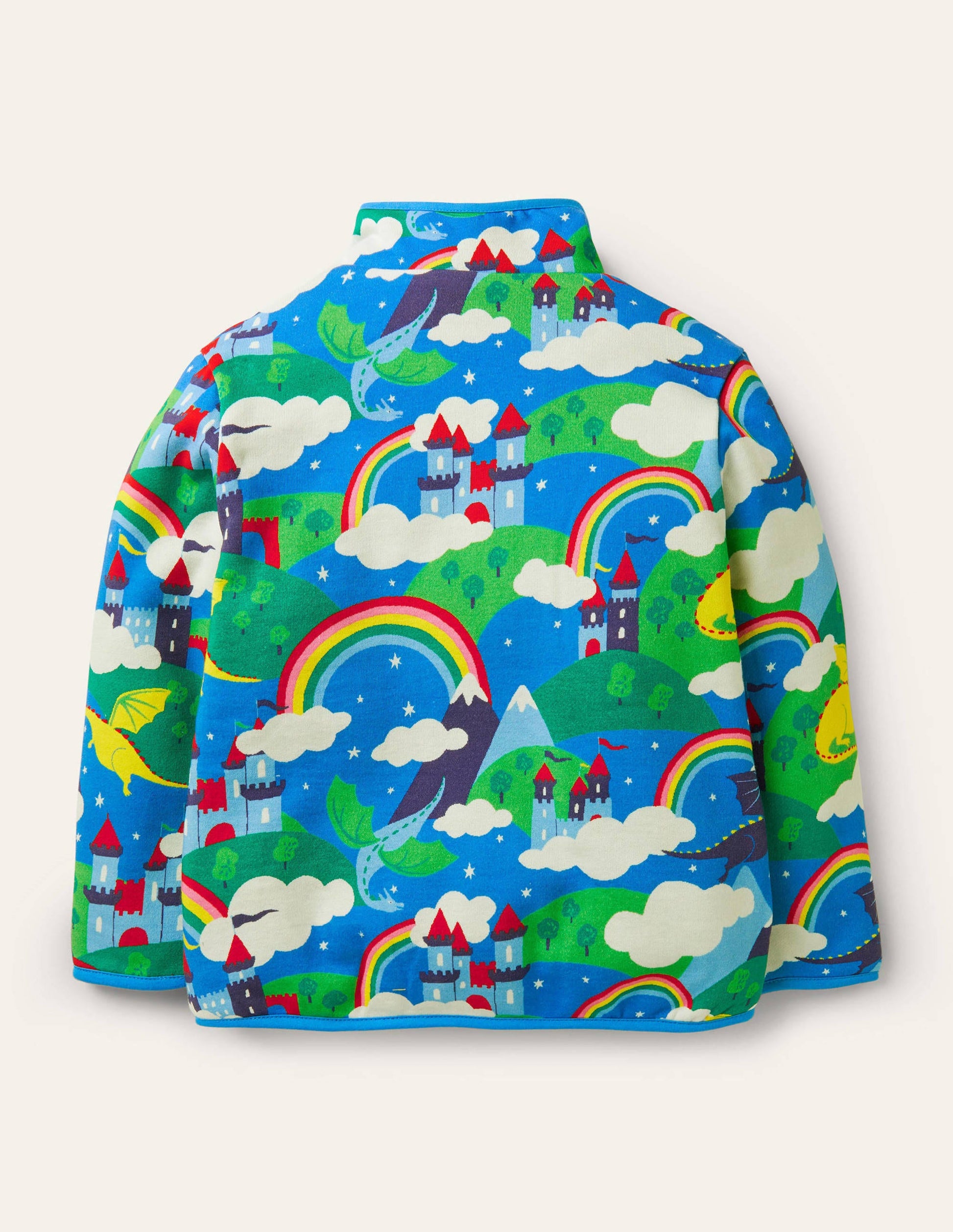 Reversible Henley Sweatshirt-Starboard Blue/Magical Castle-2