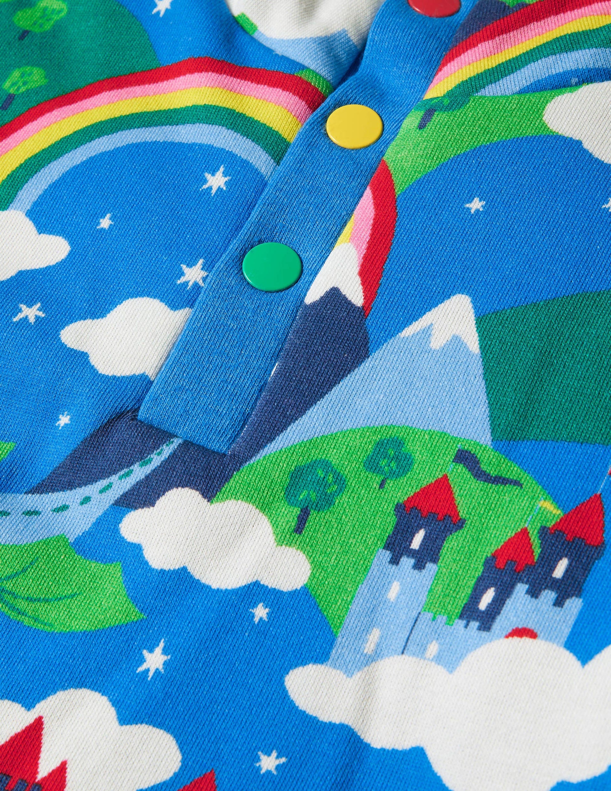 Reversible Henley Sweatshirt-Starboard Blue/Magical Castle-3