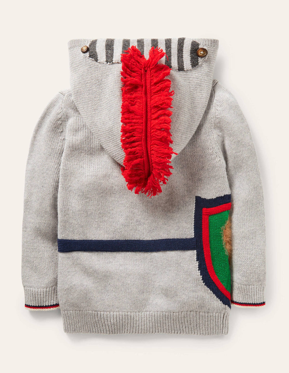 Knitted Knight Hoodie-Grey Marl Knight - Image 2