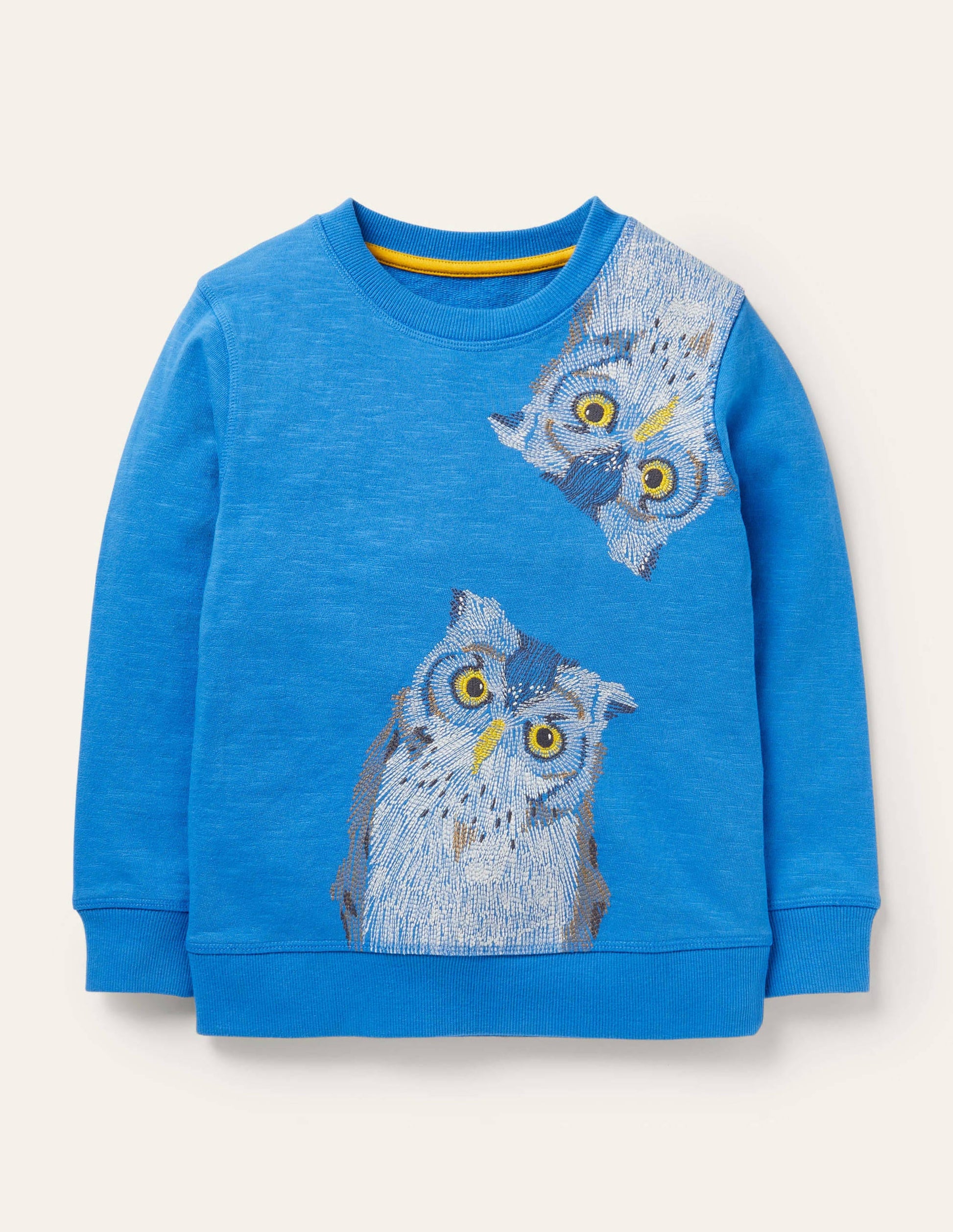 Superstitch Owl Sweatshirt-Elizabethan Blue-1