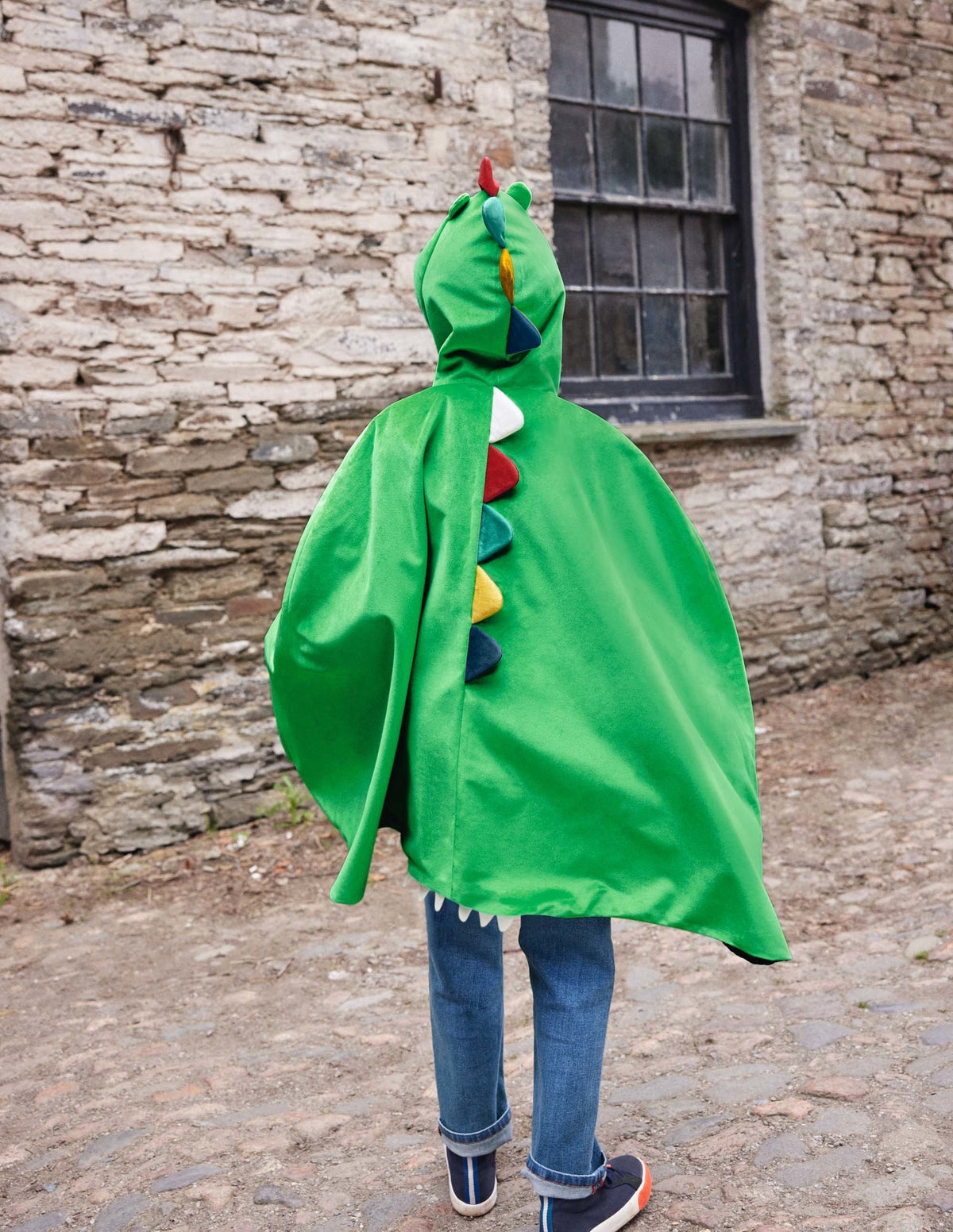 Fancy Dress Velvet Cape-Rich Emerald Dragon - Image 4