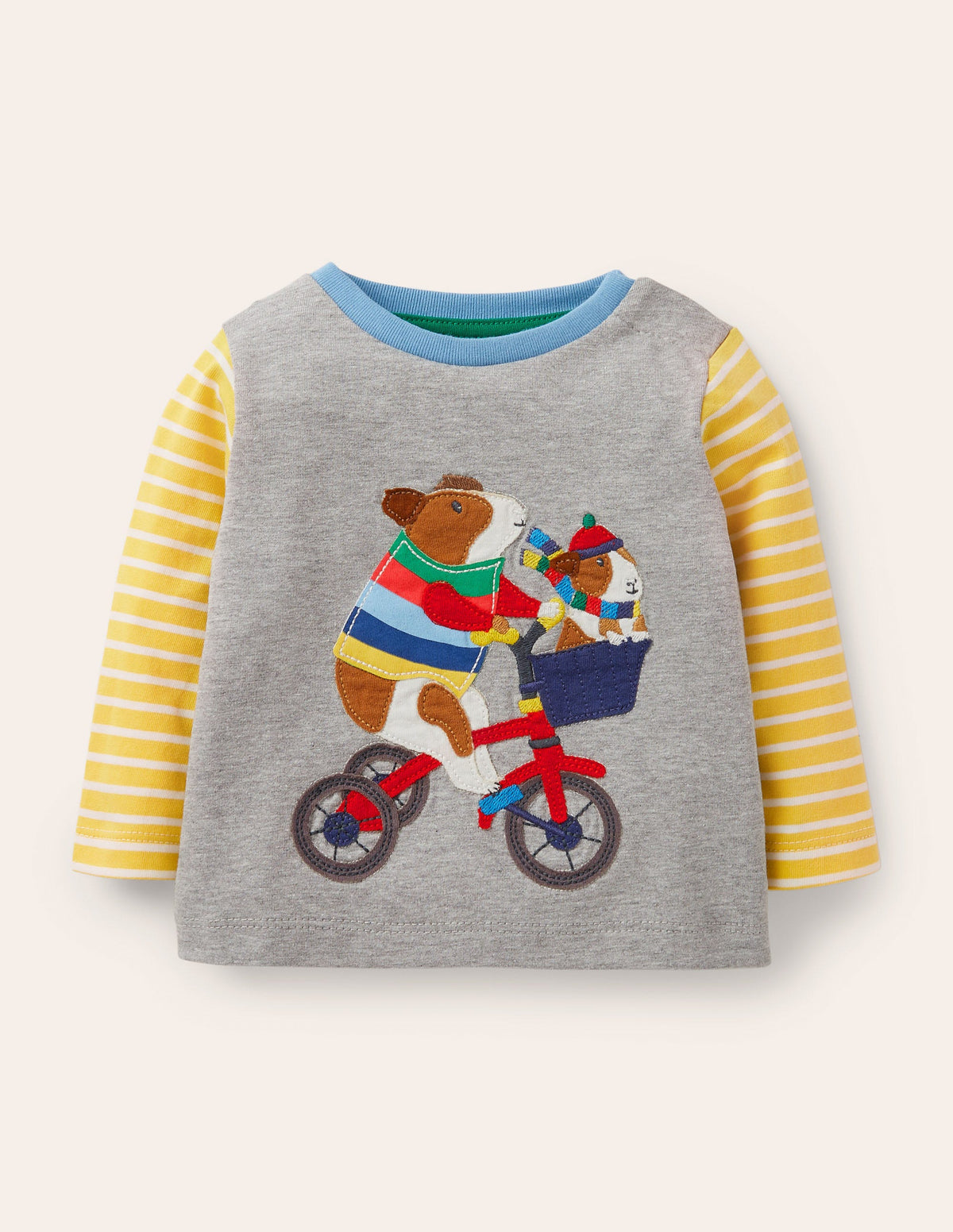 Appliqué T-shirt-Grey Marl Guinea Pigs - Image 1