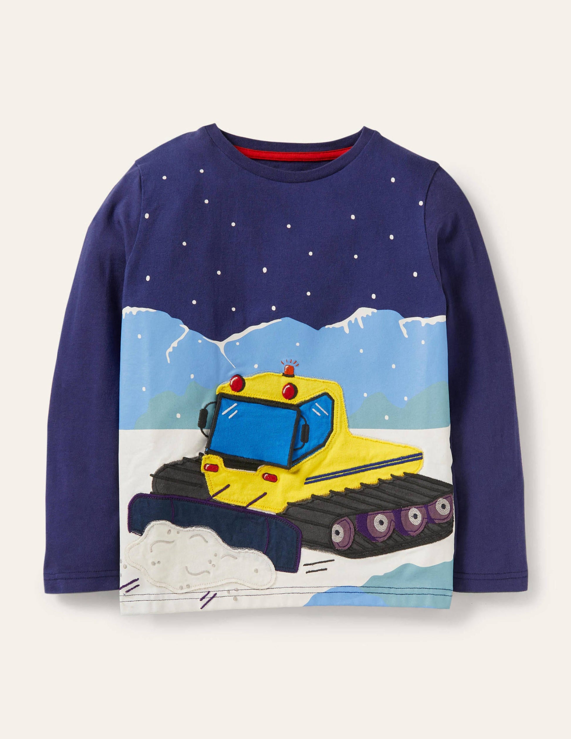 Lift-the-flap Arctic T-shirt-Starboard Blue Snow Plough-1