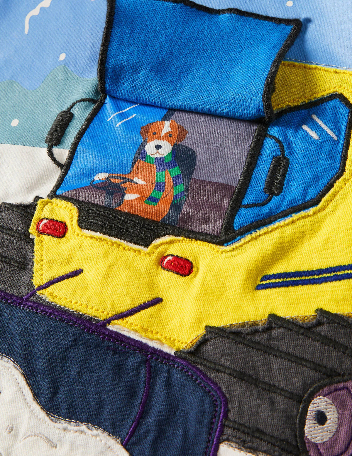 Lift-the-flap Arctic T-shirt-Starboard Blue Snow Plough-3
