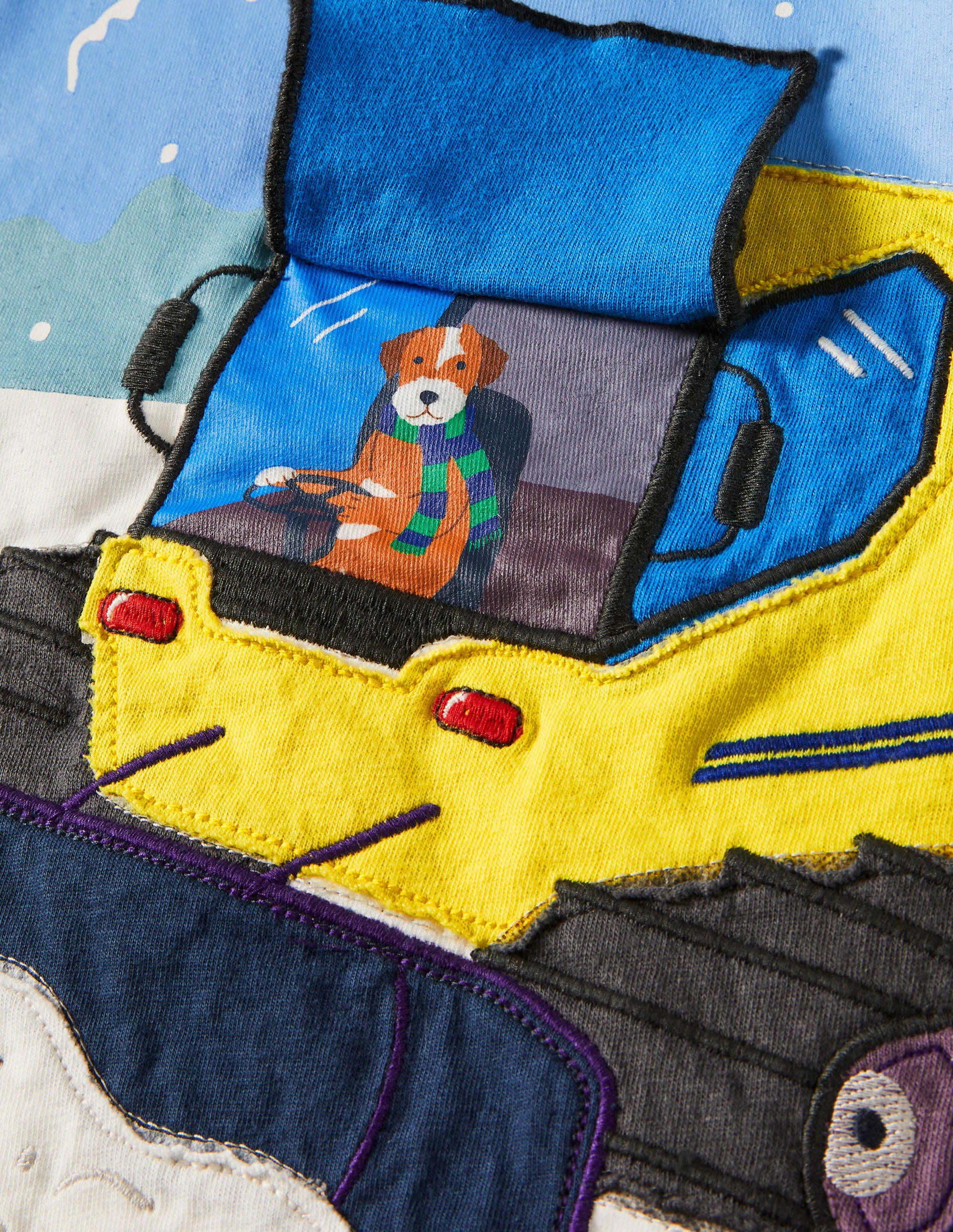 Lift-the-flap Arctic T-shirt-Starboard Blue Snow Plough - Image 3