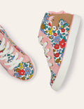 Fun Novelty High Top Sneakers-Multi Floral Horse