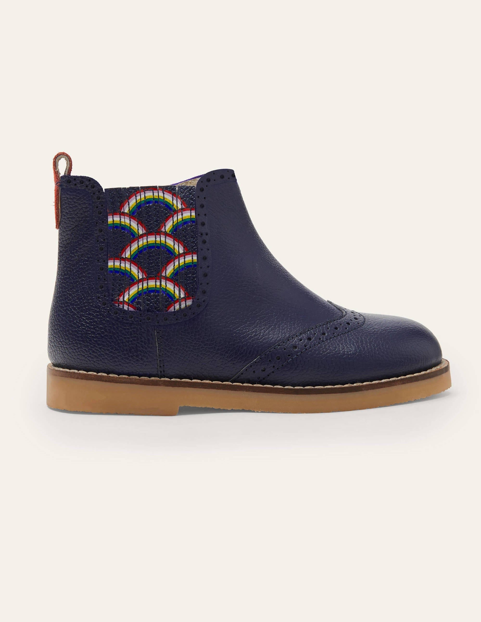 Leather Chelsea Boots-College Navy - Image 2