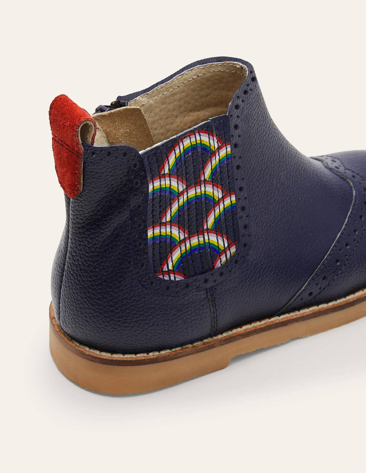 Leather Chelsea Boots-College Navy - Image 3