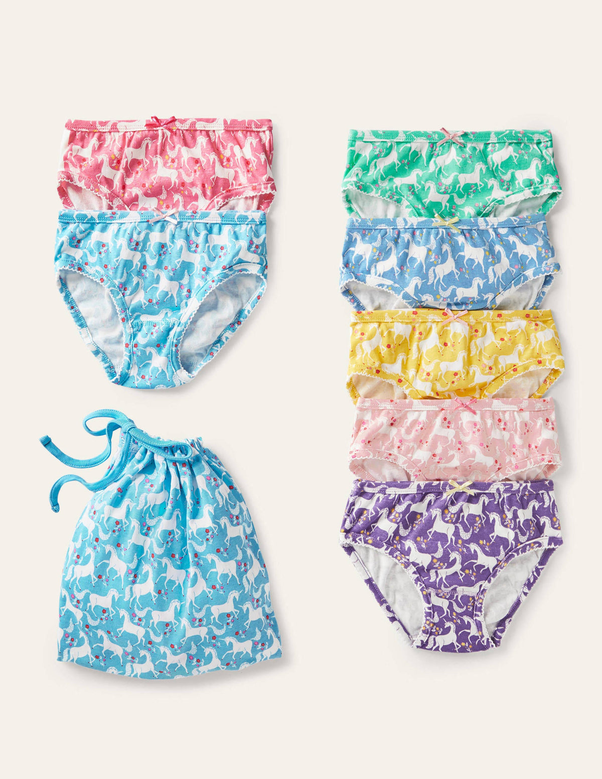 Underwear 7 Pack-Multi Unicorn Floral - Image 1