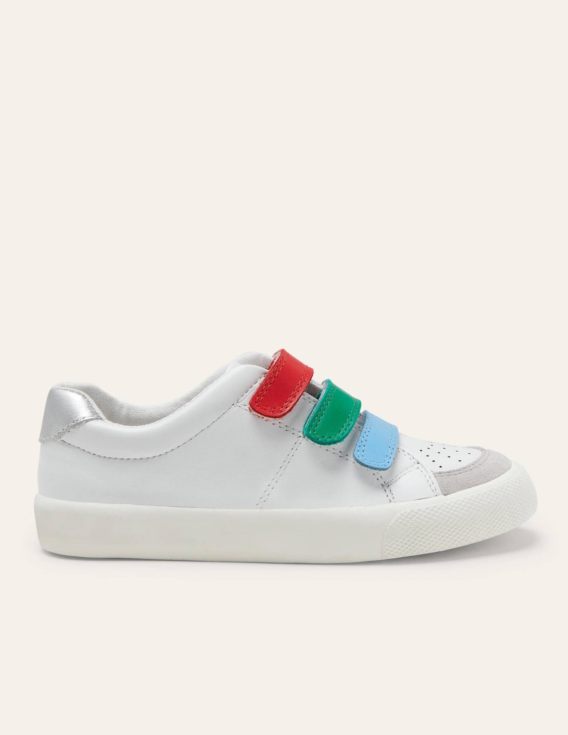 3 Strap Low Top Sneakers-White Rainbow-2