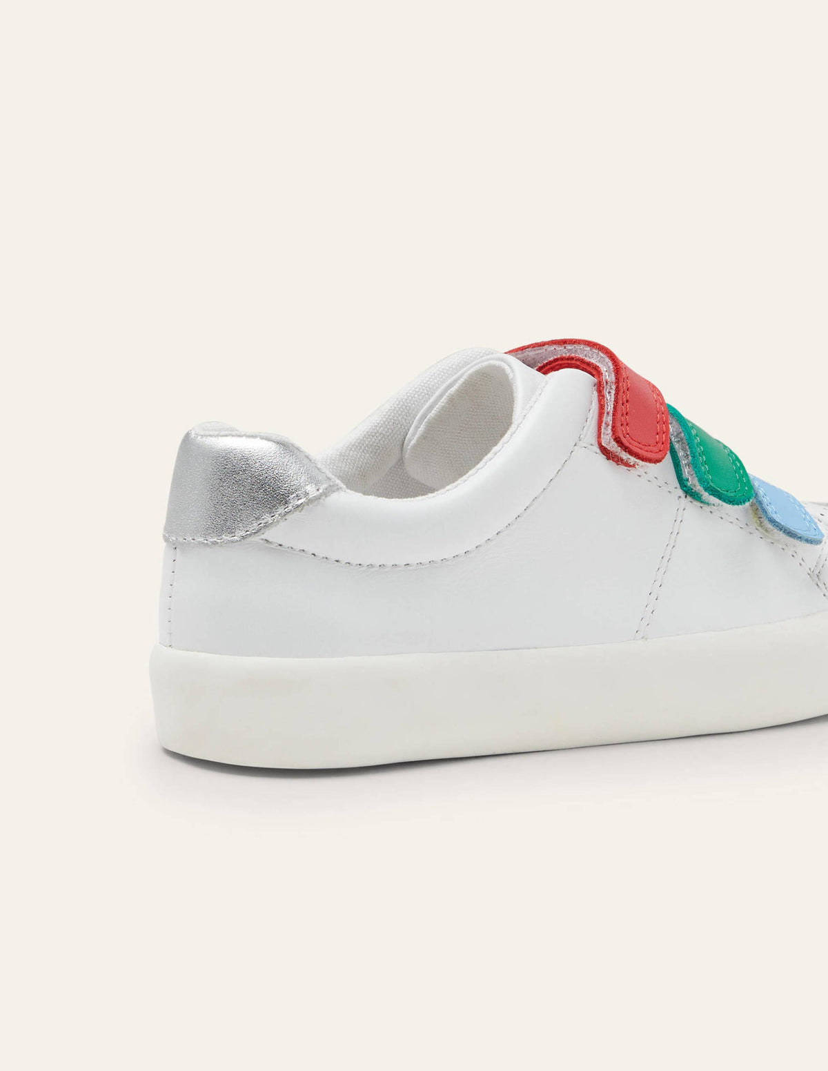 3 Strap Low Top Sneakers-White Rainbow - Image 3