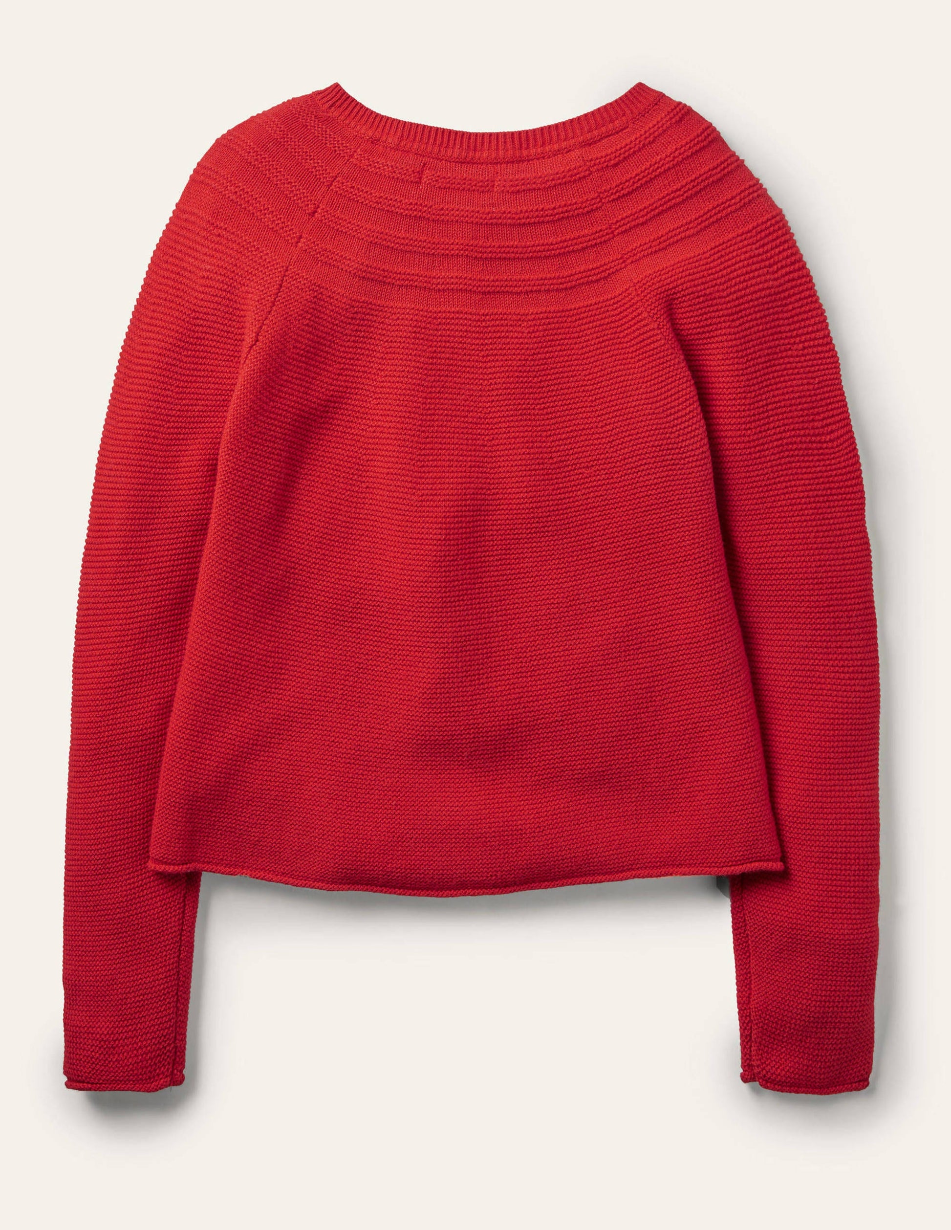 Cotton Cashmere Mix Cardigan-Rockabilly Red-2