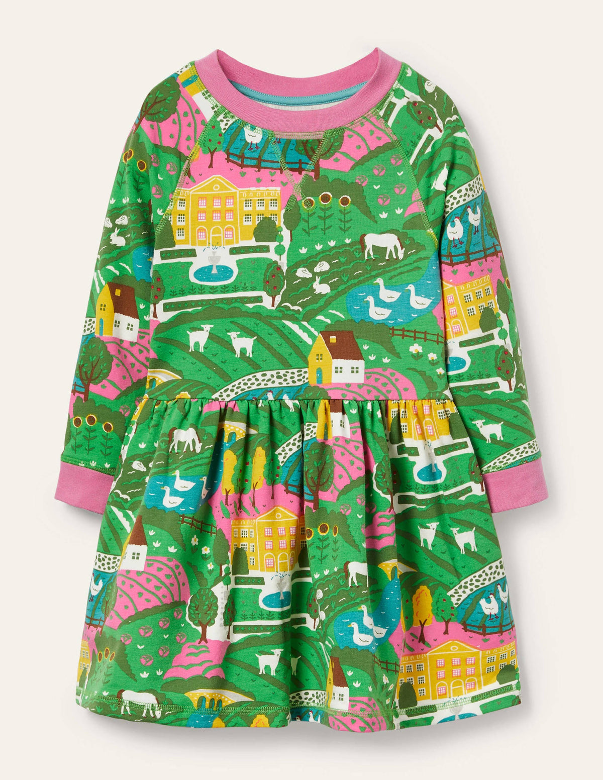 Jersey Sweatshirt Dress-Multi Country House - Image 1
