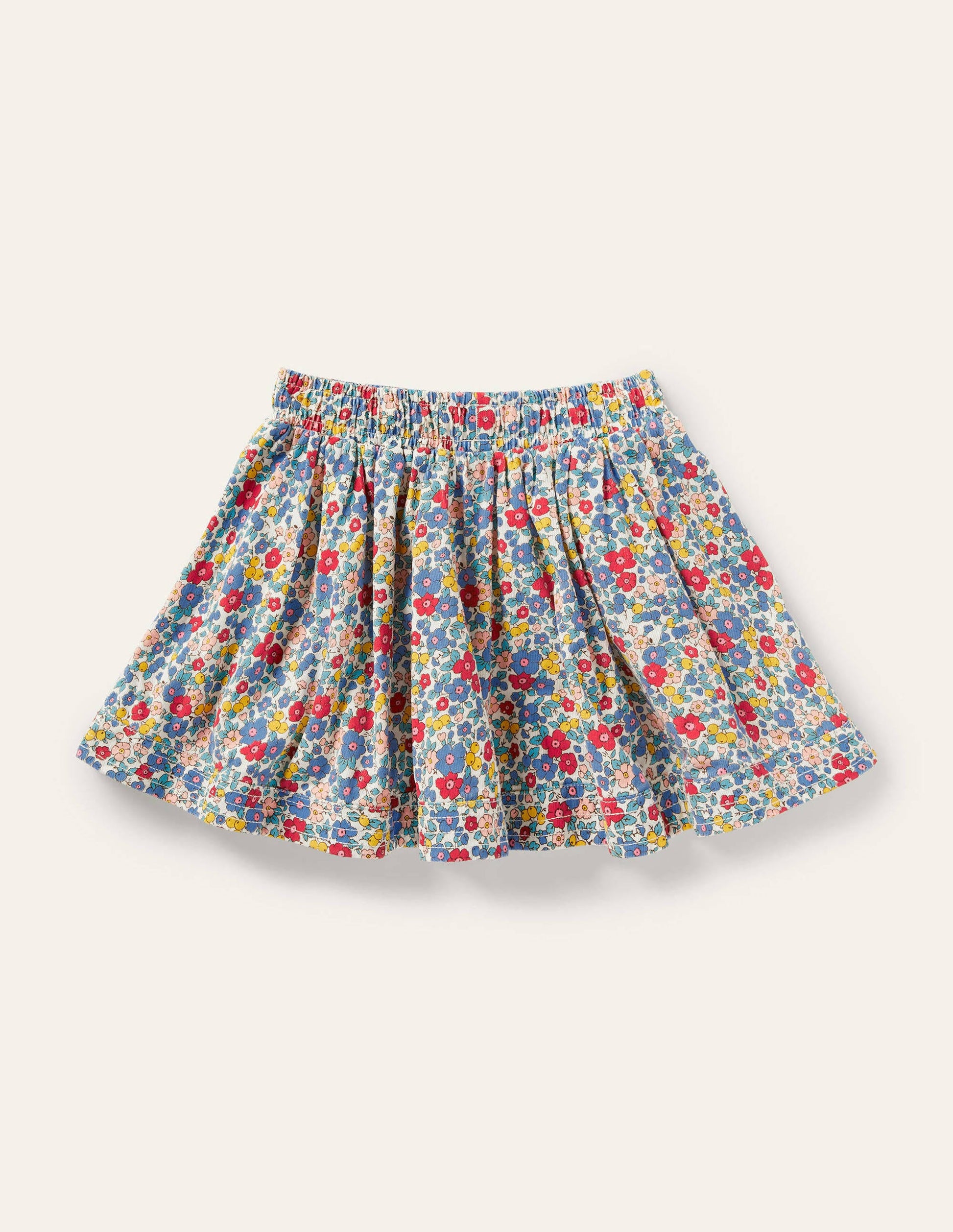 Woven Twirly Skirt-Multi Apple Blossom Floral-2