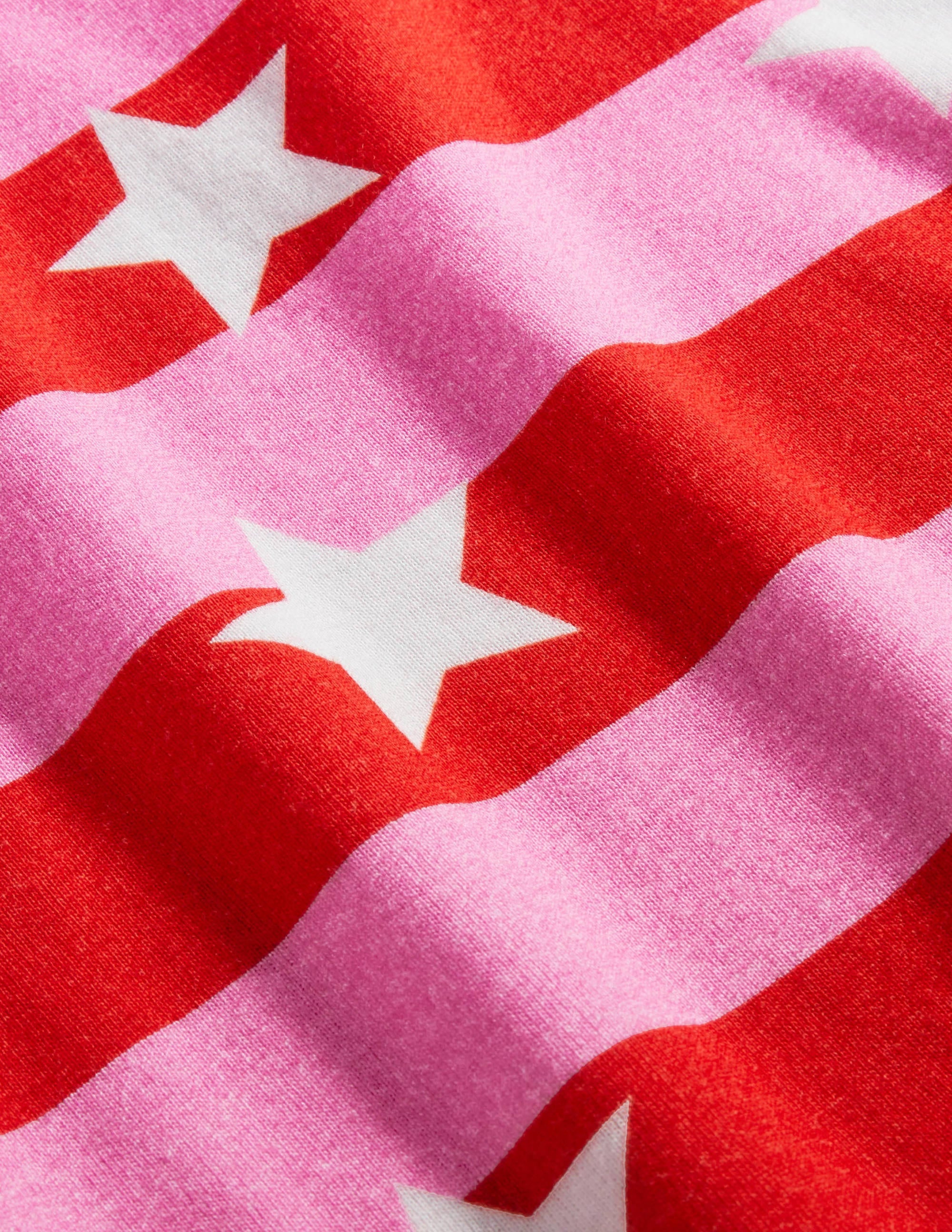 Snug Glow-In-The-Dark Pajamas-Bright Petal Pink Star - Image 3