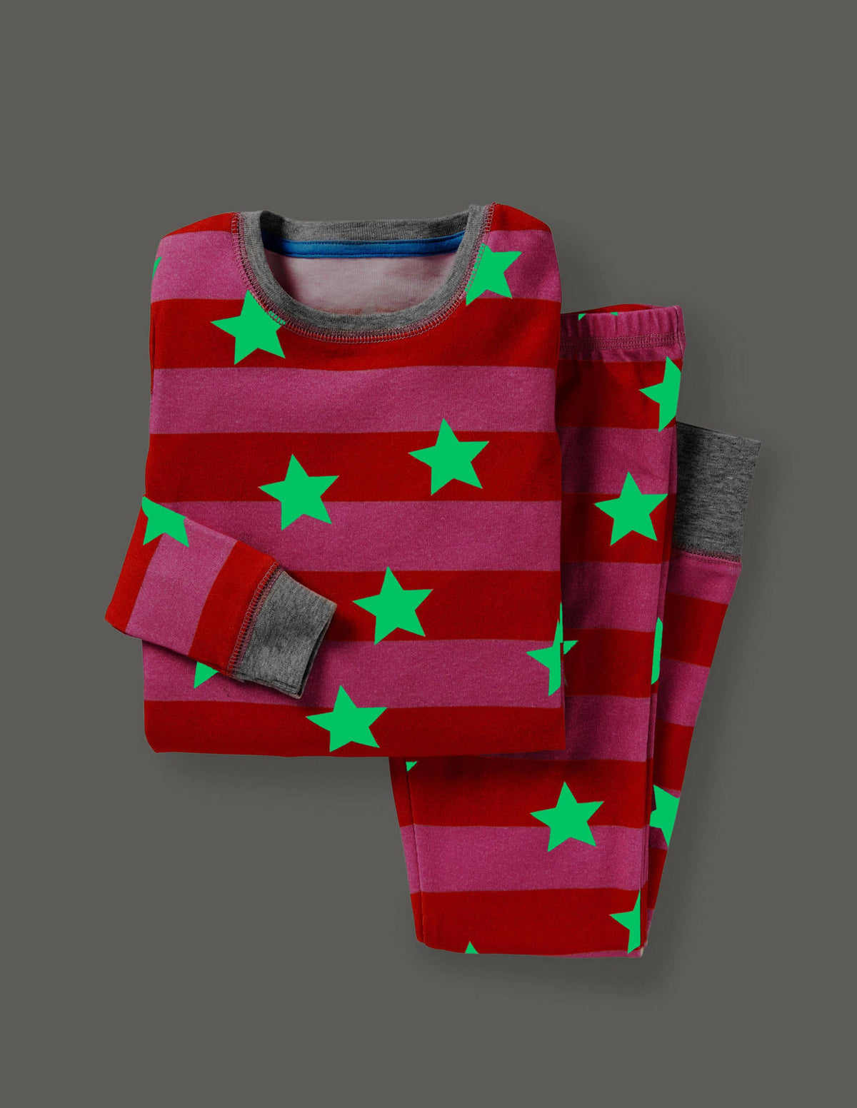 Snug Glow-In-The-Dark Pajamas-Bright Petal Pink Star-4