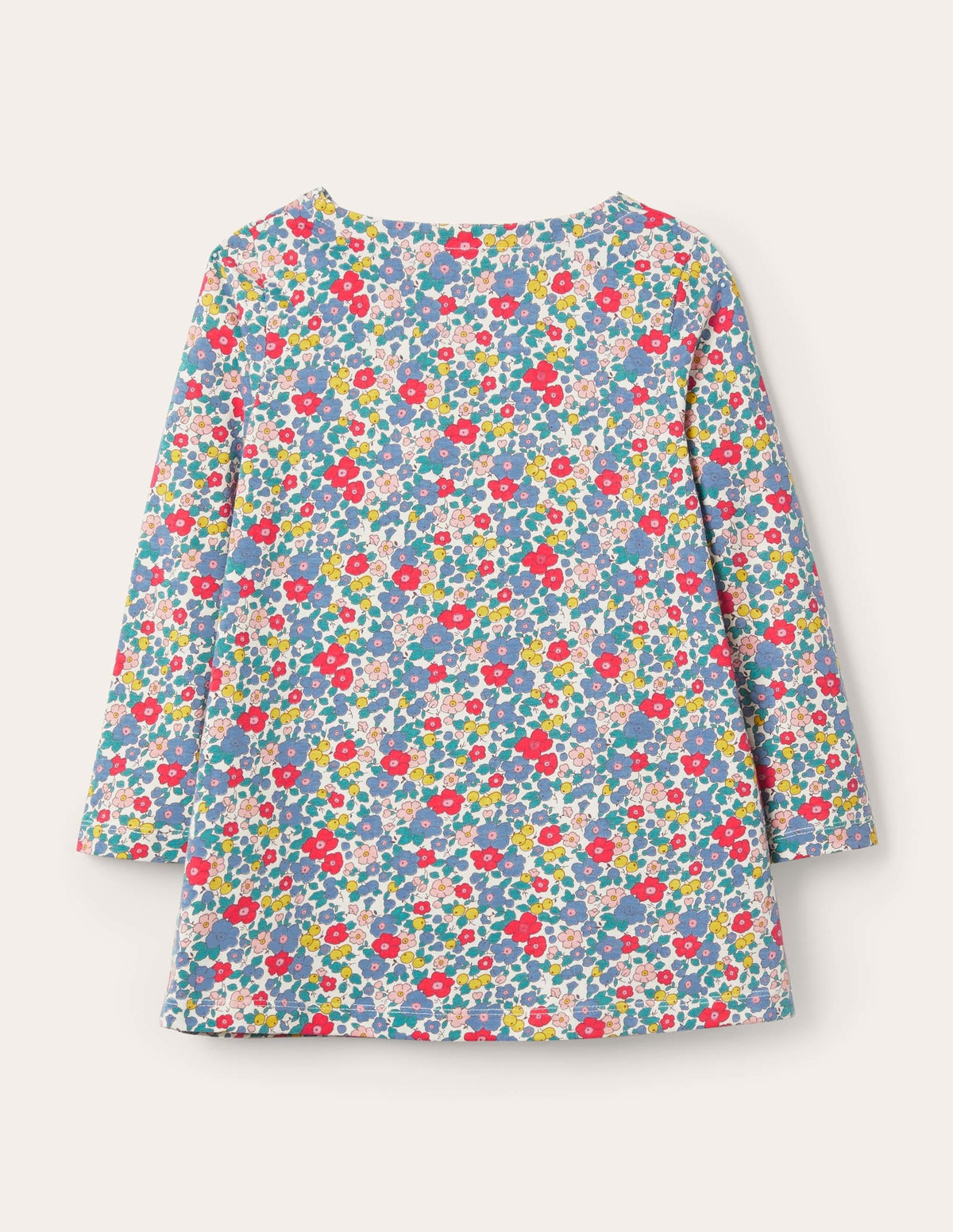 Appliqué Pocket Tunic-Floral Blossom Cherries-2