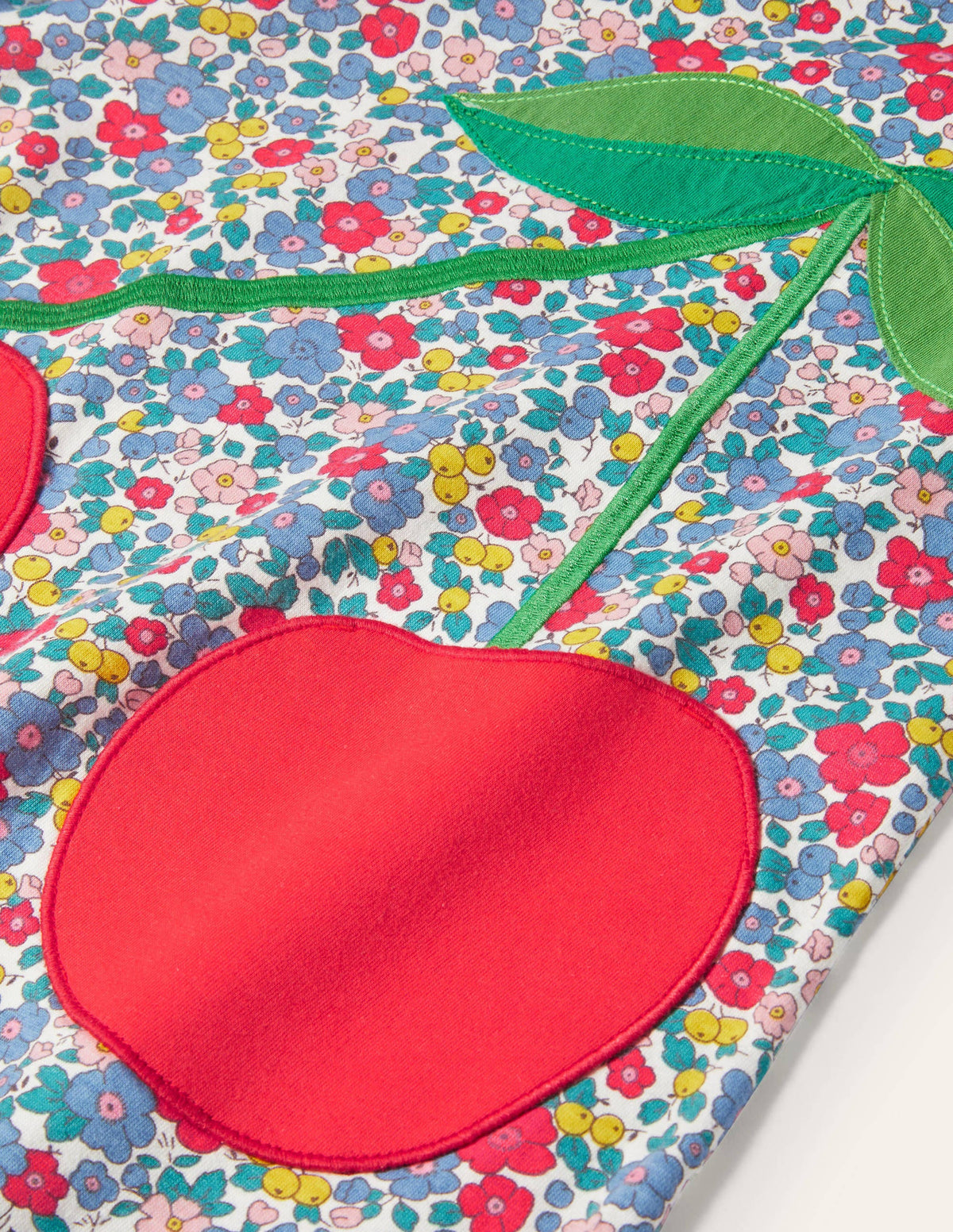Appliqué Pocket Tunic-Floral Blossom Cherries-3