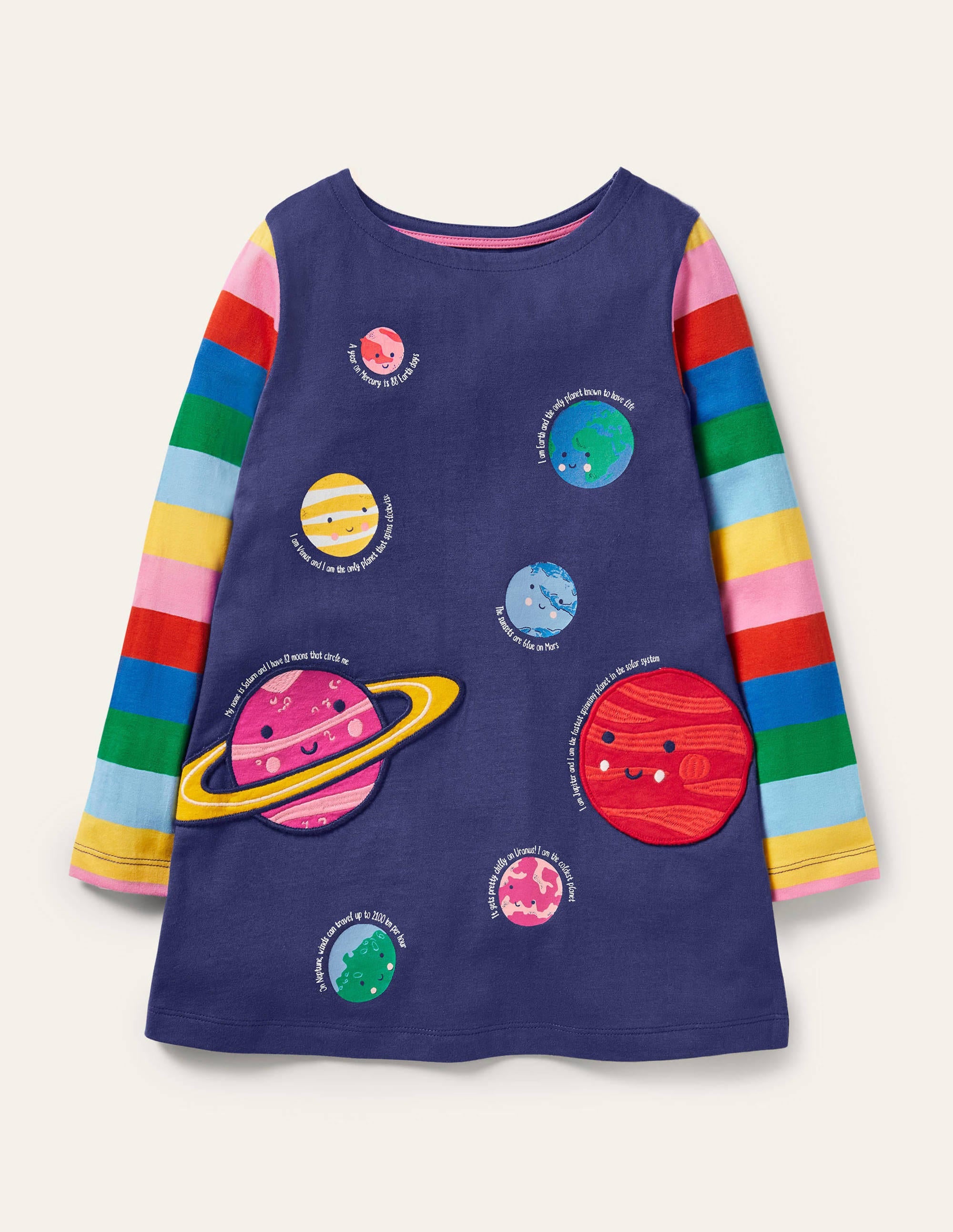 Appliqué Pocket Tunic-Starboard Blue Planets - Image 1