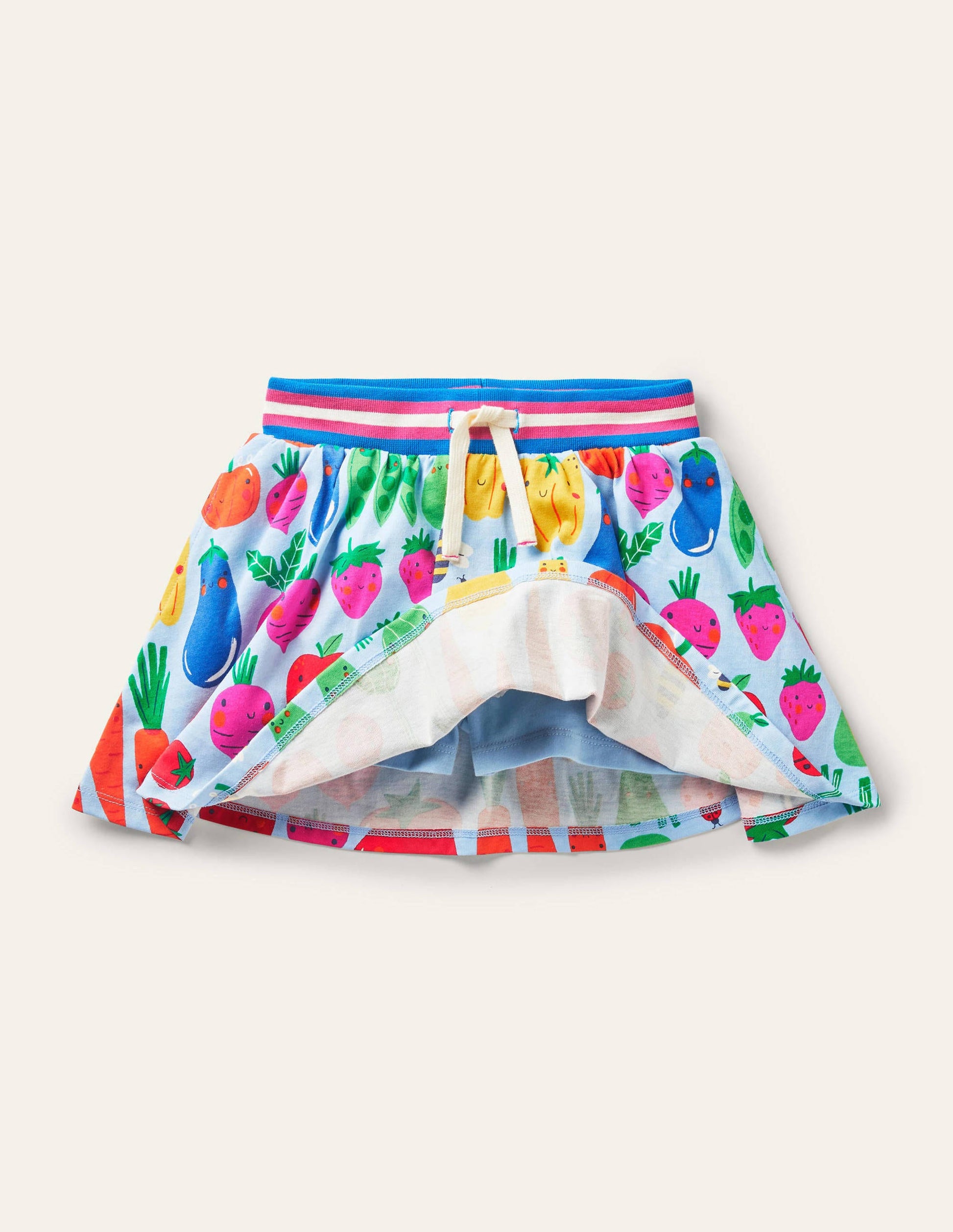 Jersey Skort-Winter Blue Garden Gang-3