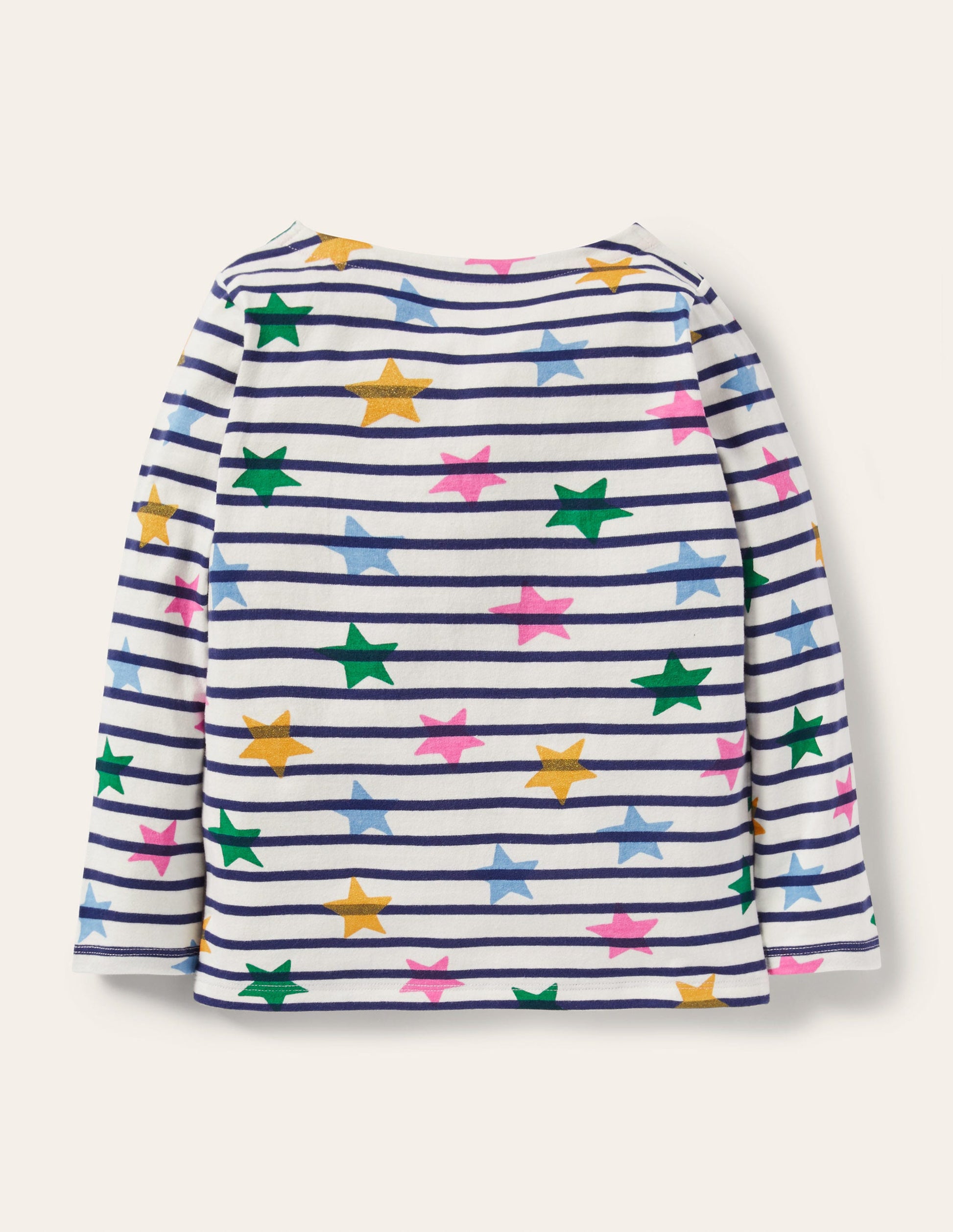 Fun Breton-Ivory/Navy Multi Stars-2