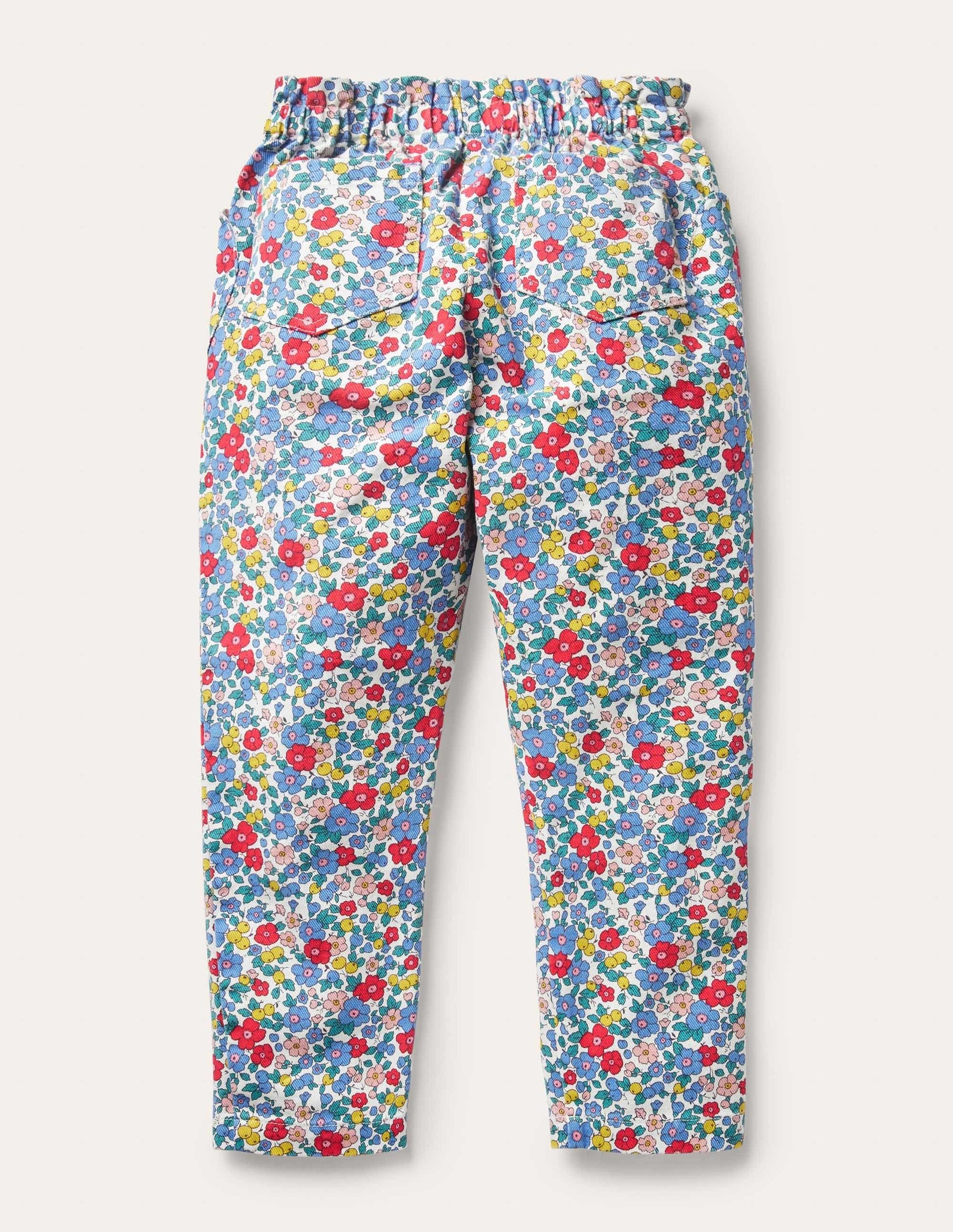 Pull-on Pants-Multi Apple Blossom Floral-2