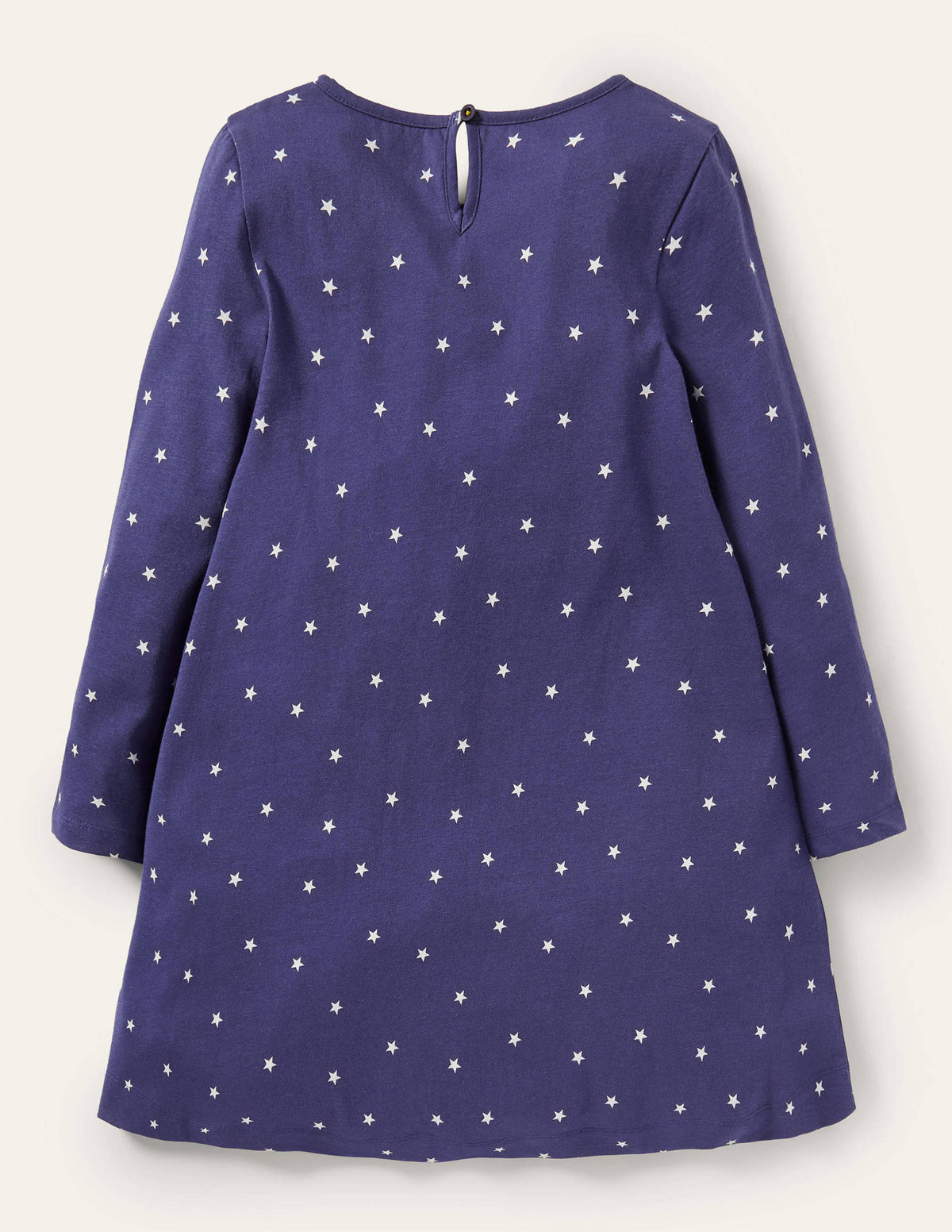 Big Appliqué Jersey Dress-Starboard Blue Space Scene-2